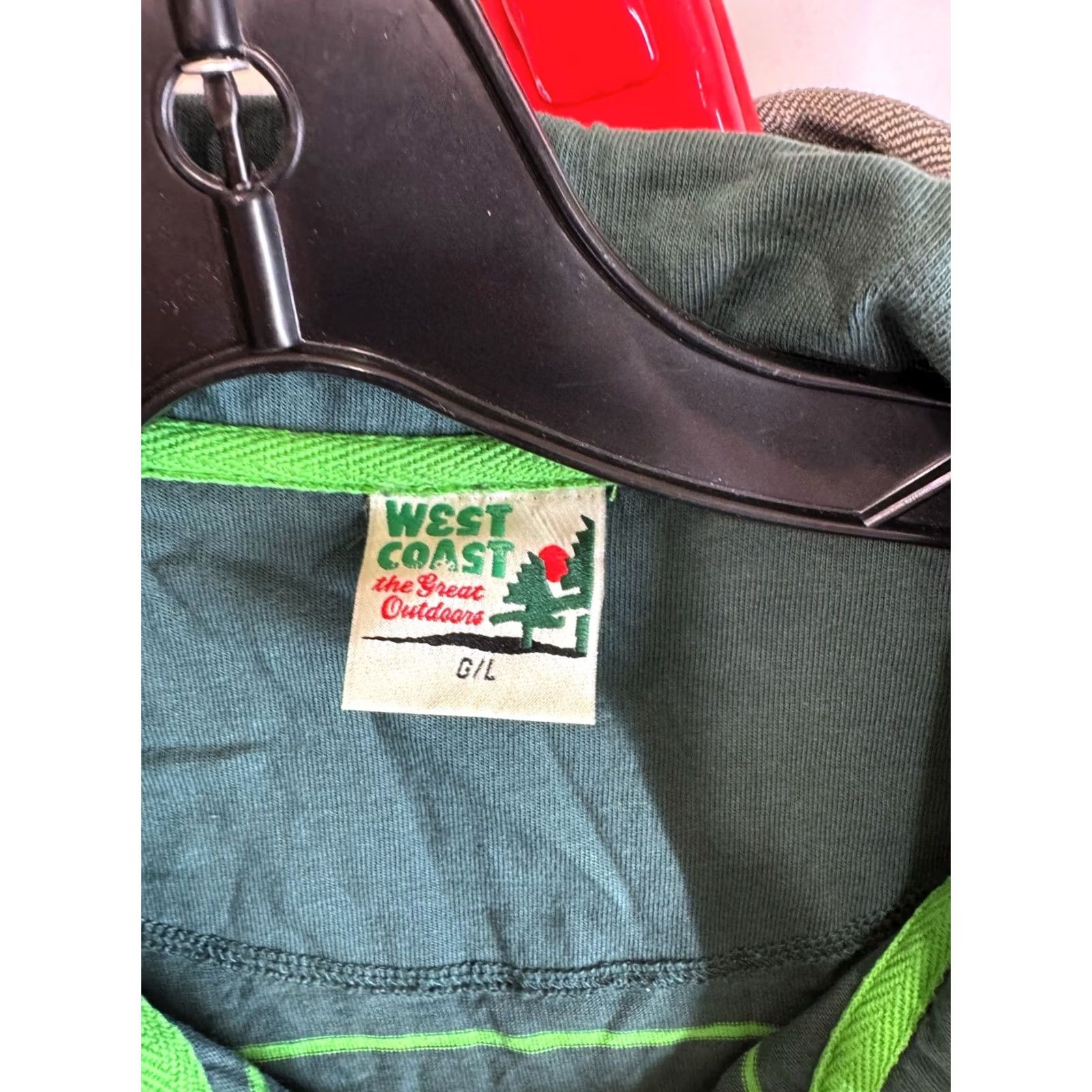 THE GREAT Nike West Coast The Great Outdoors Stripe Pine Tree POLO SHIRT Large L Mens Size US L / EU 52-54 / 3 - 7 Thumbnail