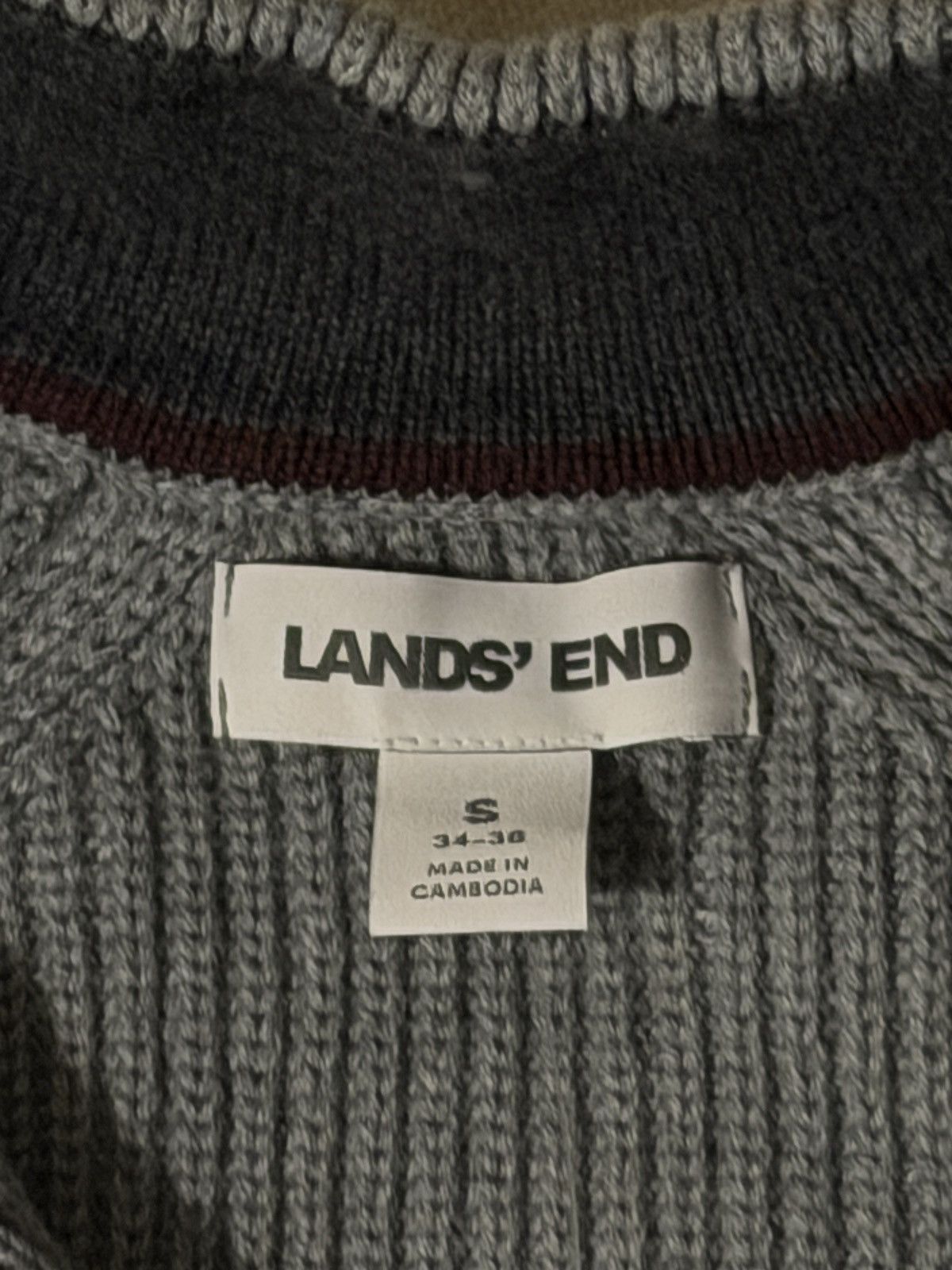 Lands' End Cotton Quarter Zip Size US XS / EU 42 / 0 - 2 Thumbnail
