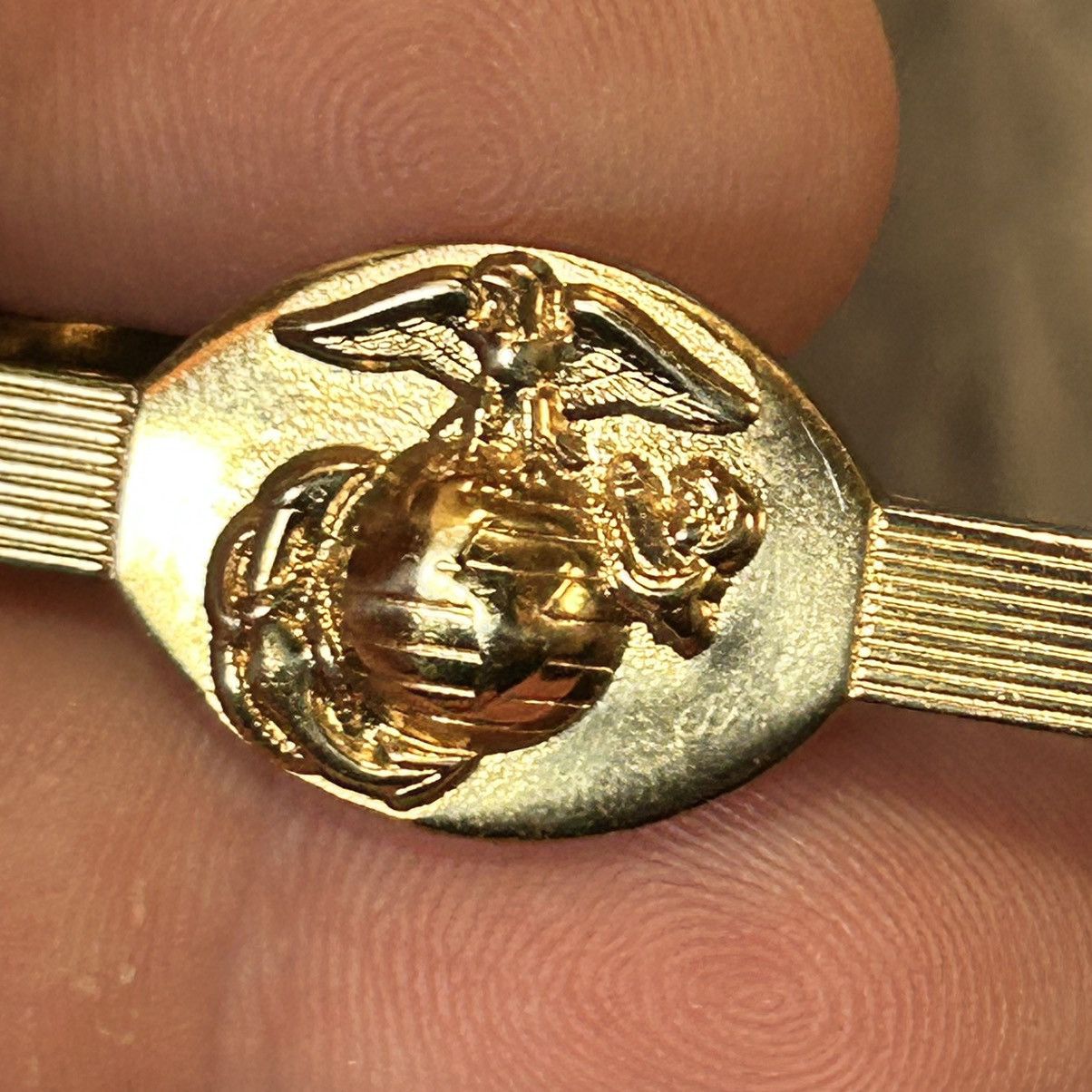 Vintage Vintage gold tone USMC alligator tie bar clip Size ONE SIZE - 6 Thumbnail