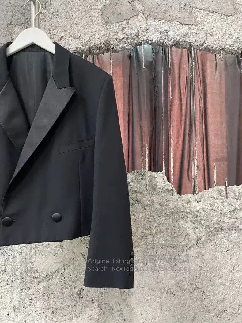 Celine Celine Satin Black Suit Jacket. Size US M / EU 48-50 / 2 - 4 Thumbnail