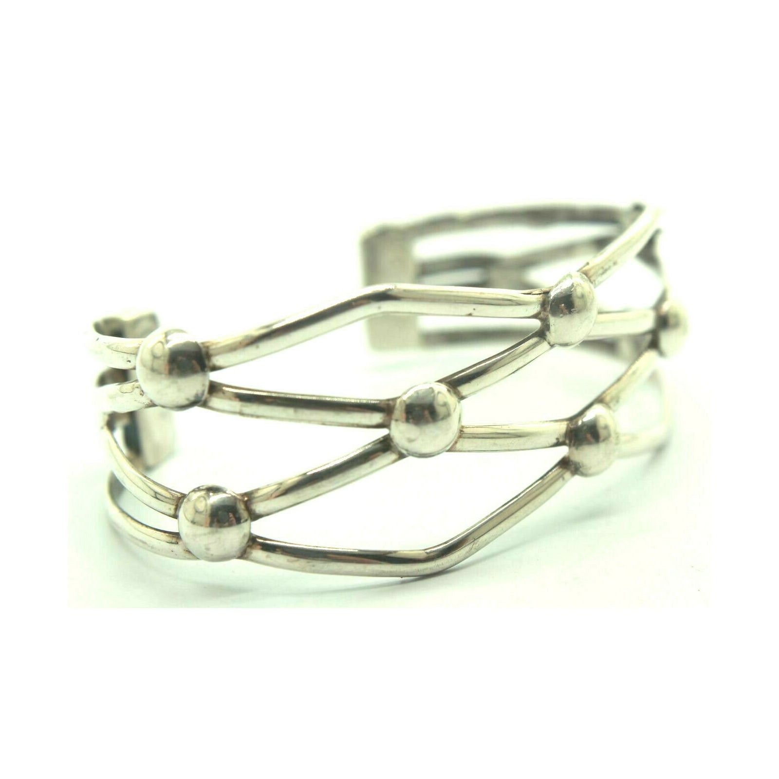 Other Mexican Silver Cuff Bracelet • Expandable Marked 950 • MCM Size ONE SIZE - 4 Thumbnail