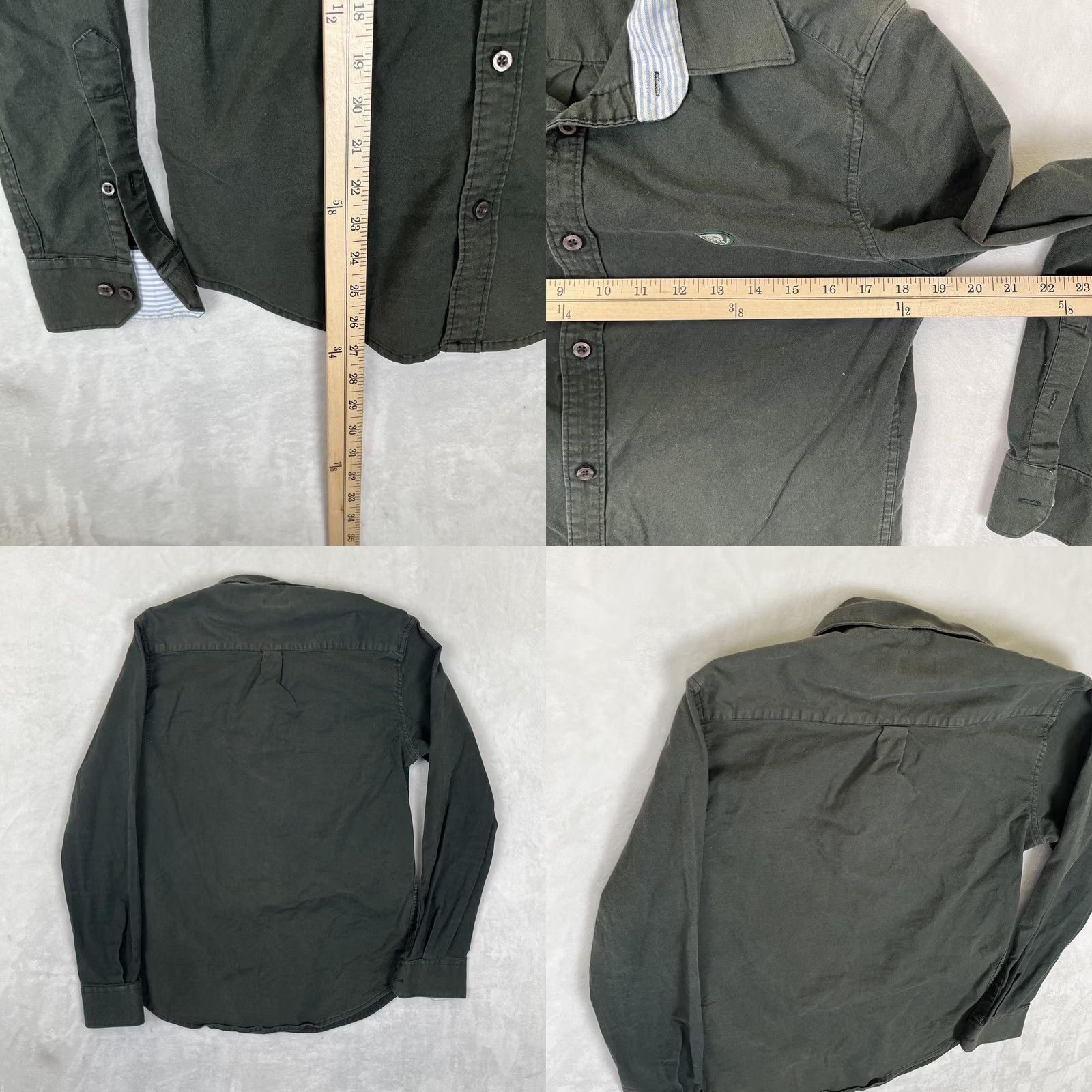 Diesel Diesel Shirt Men's Large Green Long Sleeve Button Front Embroidered Logo Casual Size US L / EU 52-54 / 3 - 8 Thumbnail