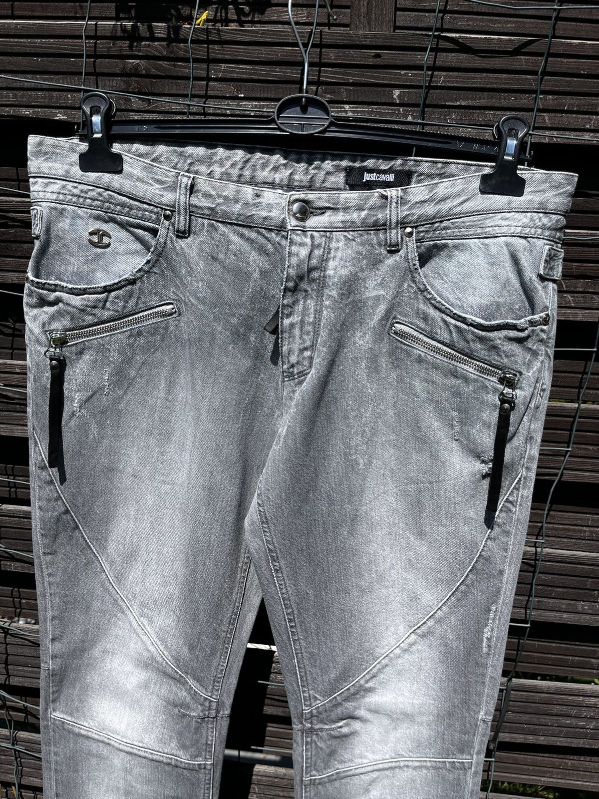 Just Cavalli × Roberto Cavalli 👖JUST CAVALLI LUXURY JEANS Y2K LOGO STREETWEAR ITALIAN DENIM Size US 36 / EU 52 - 1 Thumbnail