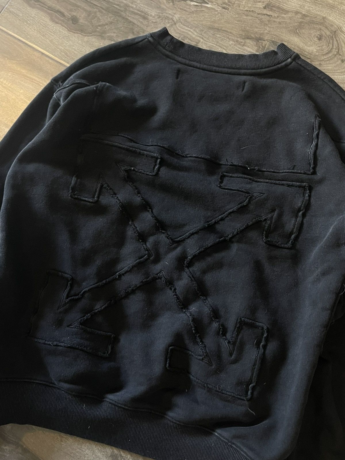 Off-White Off-White Virgil Abloh Ripped Arrows Logo Sweatshirt Size US XS / EU 42 / 0 - 2 Thumbnail