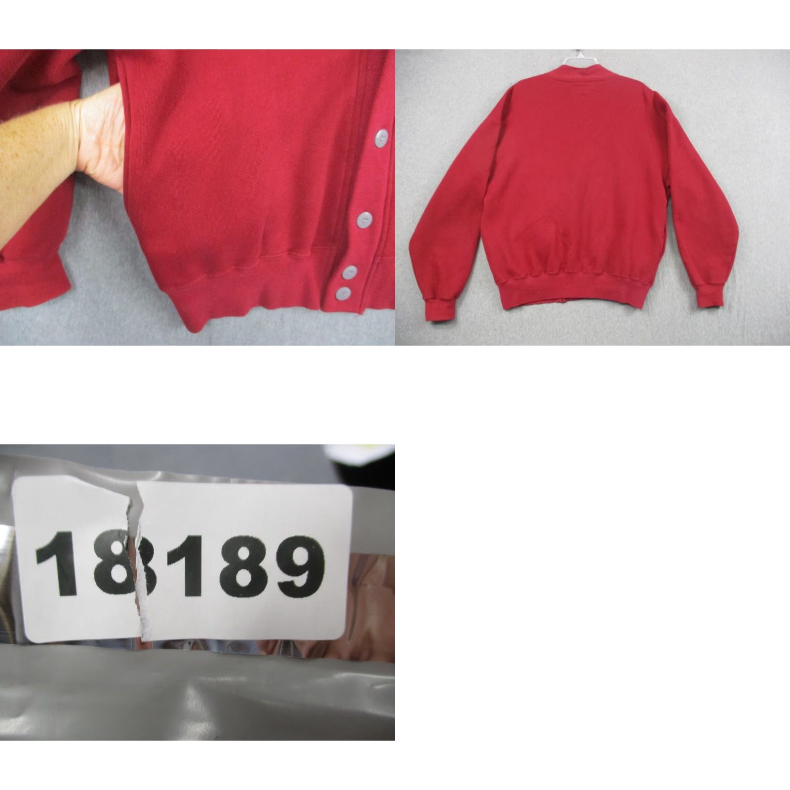 Russell Athletic VINTAGE Russell Athletic Cardigan Sweater Mens L Red Button Front Pocketed 90s Mens Size US L / EU 52-54 / 3 - 8 Thumbnail