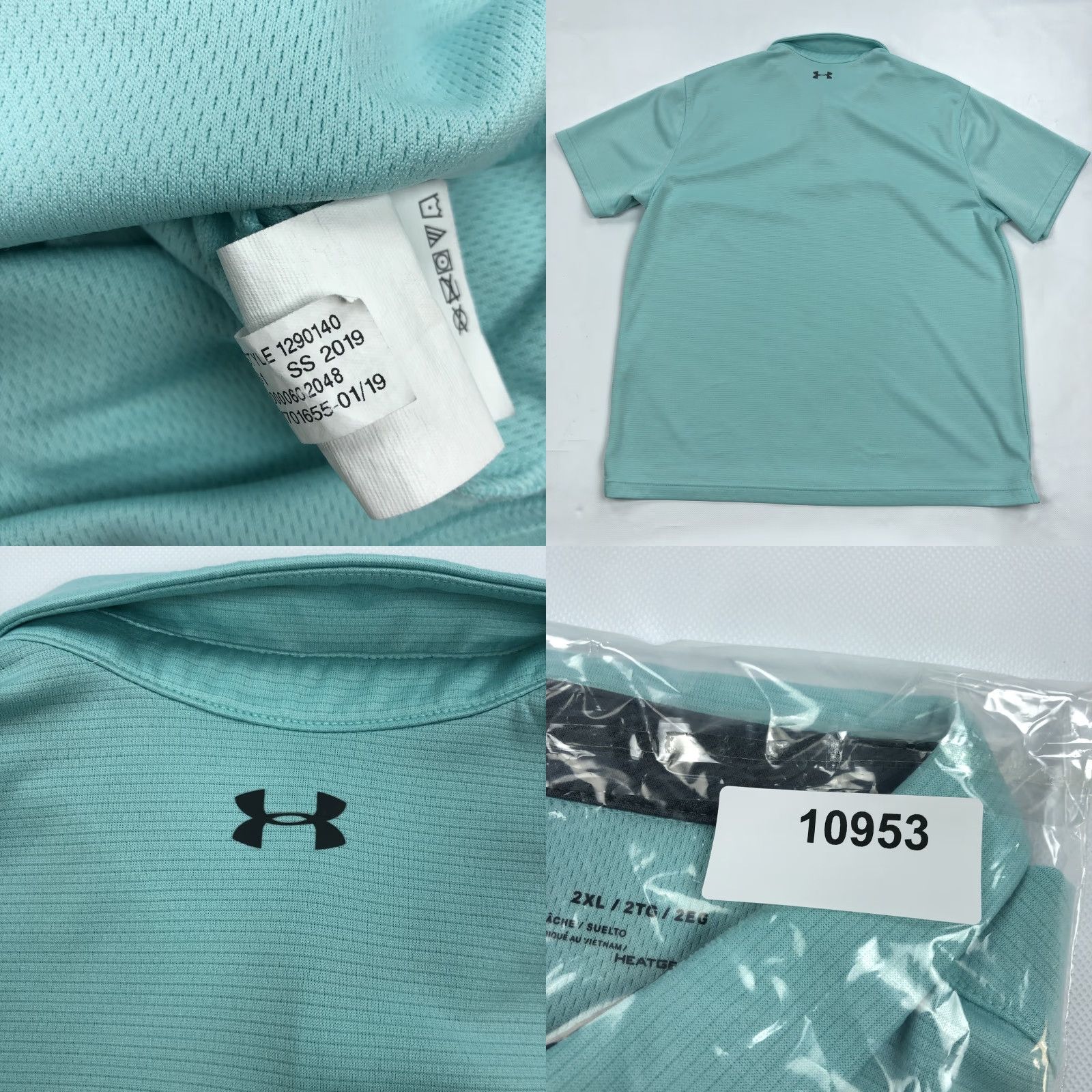 Under Armour Under Armour Polo Shirt Men's 2XL Aqua HeatGear Performance Golf Tech Short Sleeve Shirt Size US XXL / EU 58 / 5 - 8 Thumbnail