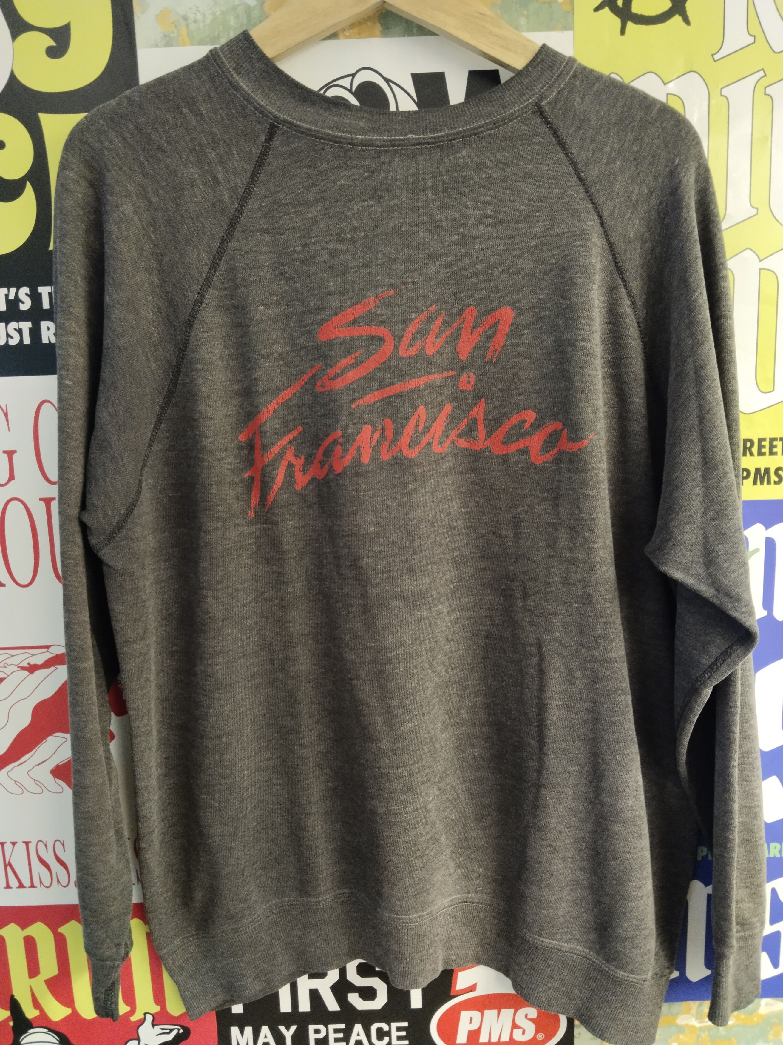 image of Made In USA 5050 Vintage San Francisco Sweatshirt in Dark Gray, Men's (Size Large)