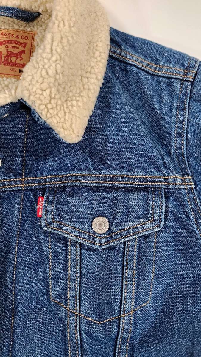 Other Levi's Sherpa Lined Denim Trucker Jacket Mid-2010s Women M Size M / US 6-8 / IT 42-44 - 5 Thumbnail