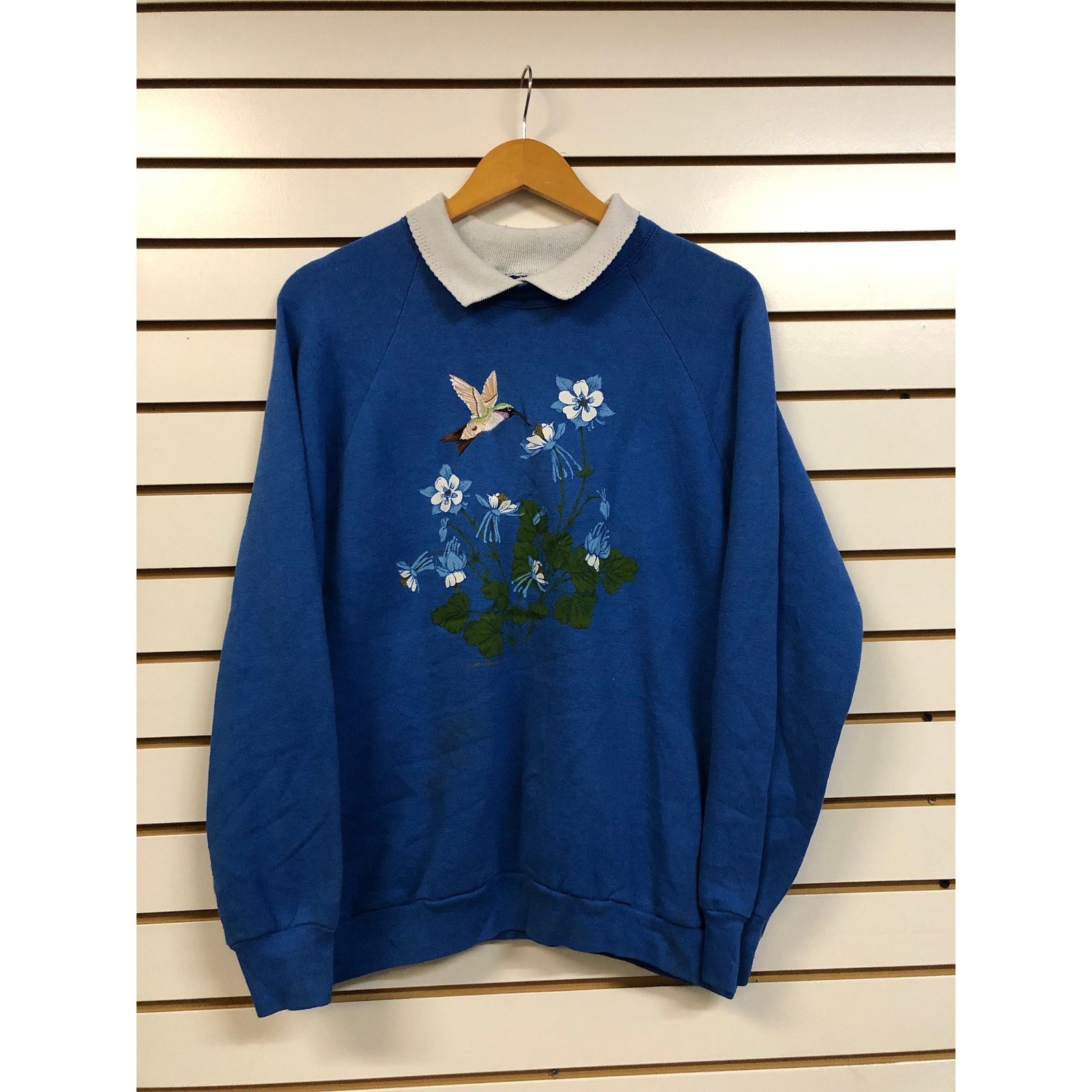 Fruit Of The Loom Vintage bird and flowers Sweatshirt size Large 1990s 80s Size US L / EU 52-54 / 3 - 1 Thumbnail