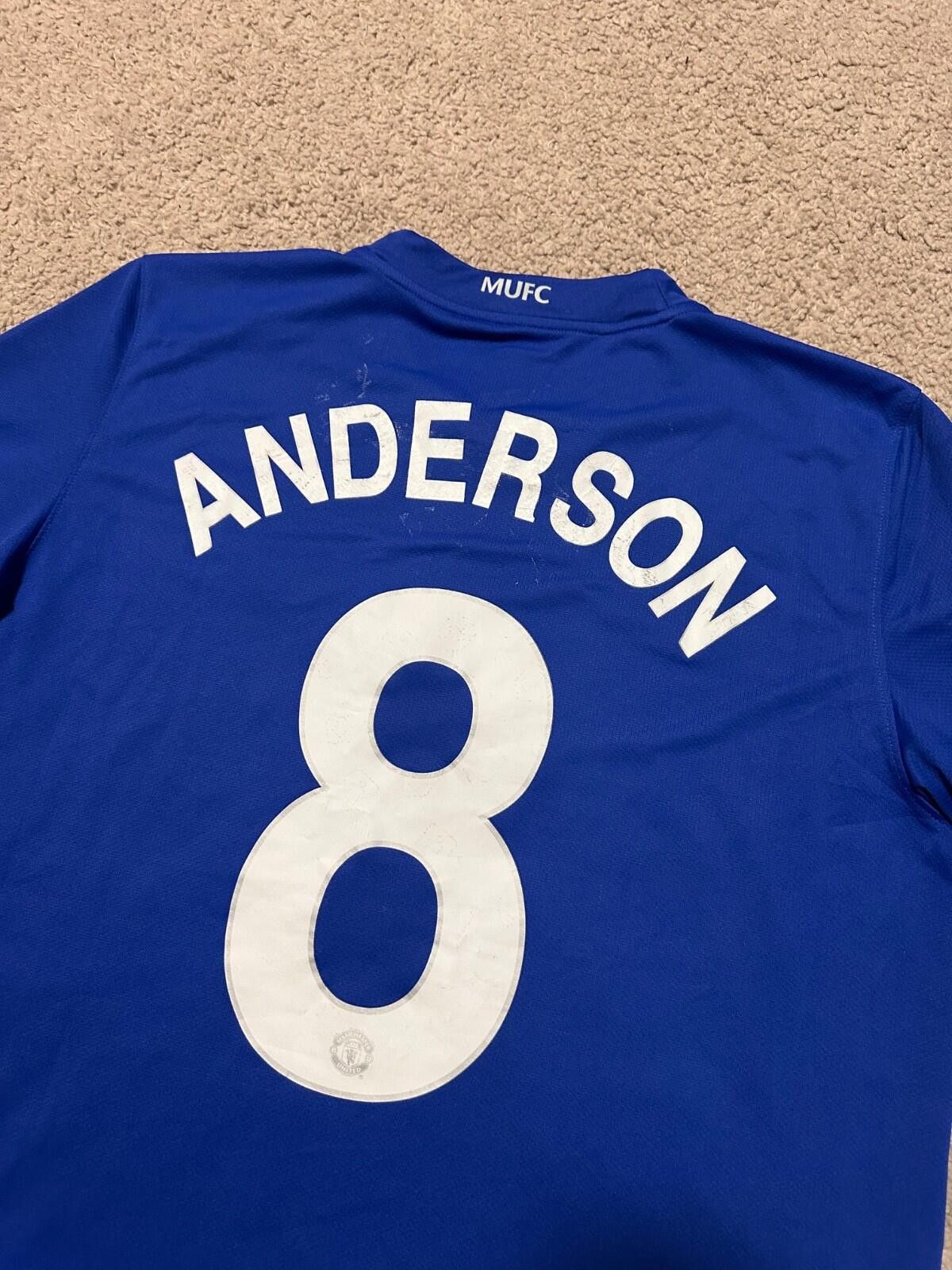 Nike 2008-09 Manchester United Third Shirt Anderson #8 Sz L Size US L / EU 52-54 / 3 - 9 Thumbnail
