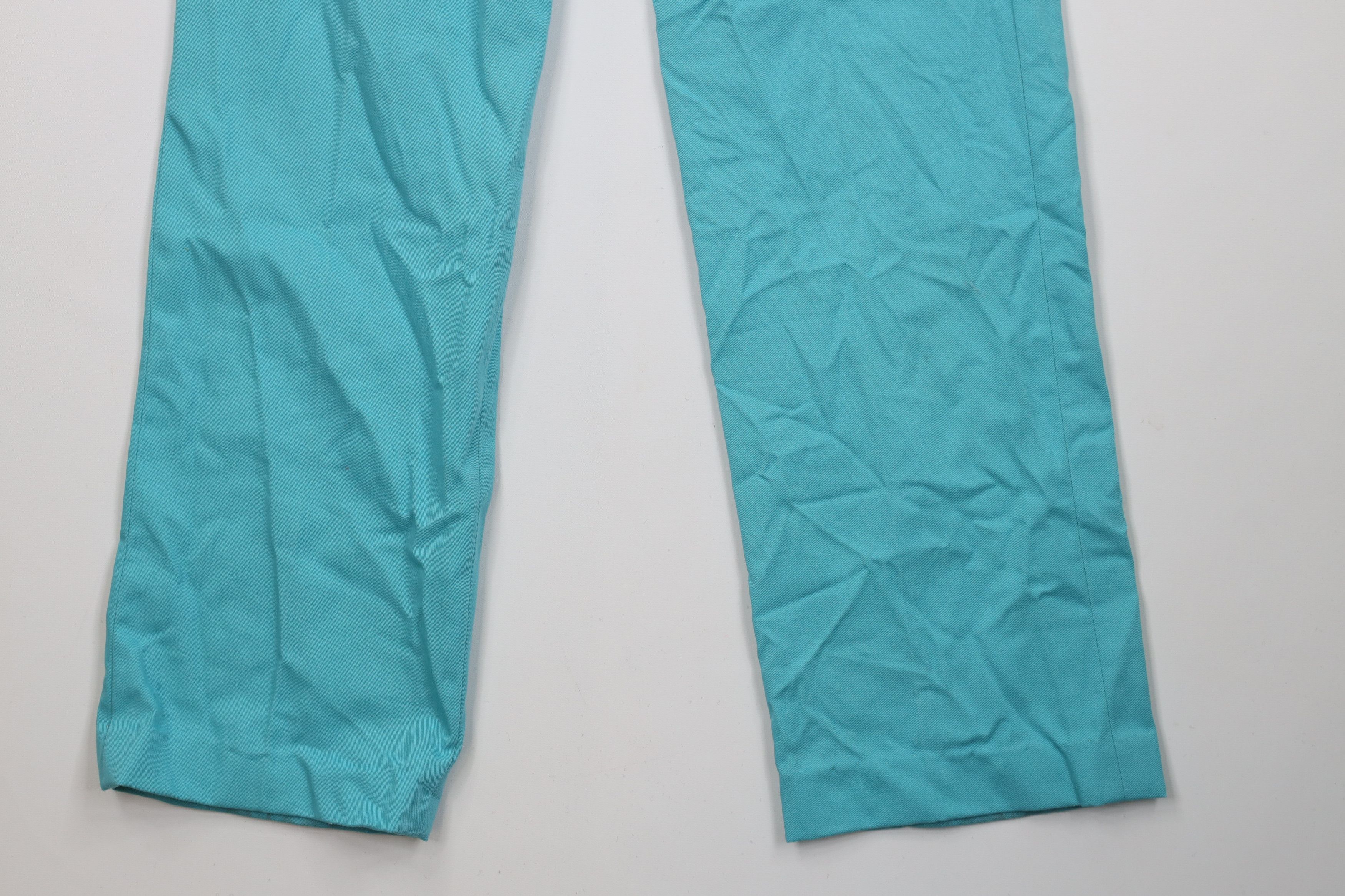 Vintage Vintage 70s Streetwear Flared Wide Leg Chino Pants Blue USA Size 27" / US 4 / IT 40 - 4 Thumbnail