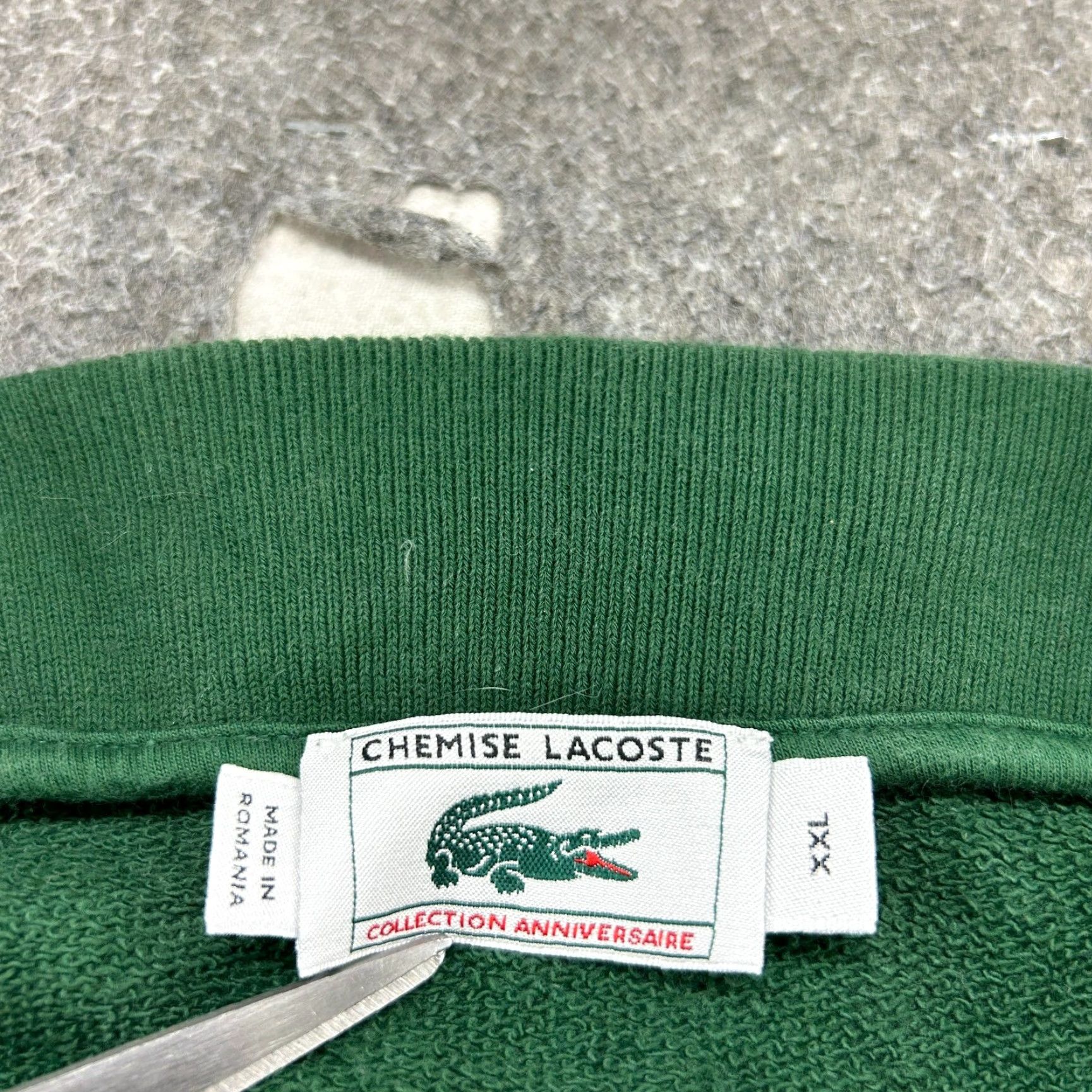 Lacoste VINTAGE Lacoste Sweatshirt Mens 2XL Green Pullover V-Neck Cotton Logo 90s Athletic Regular Men Shirt? Size US XXL / EU 58 / 5 - 4 Thumbnail