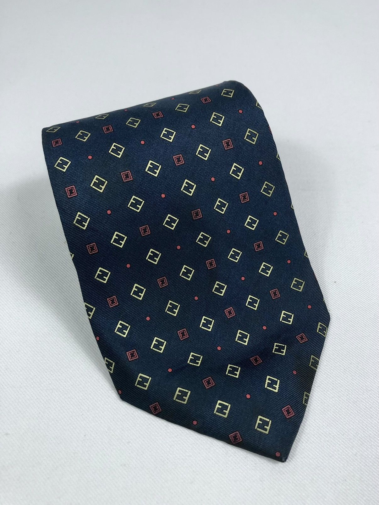 Fendi Rare Vintage Fendi Cravatte Monogram Silk Tie Made in Italy Size ONE SIZE - 1 Thumbnail