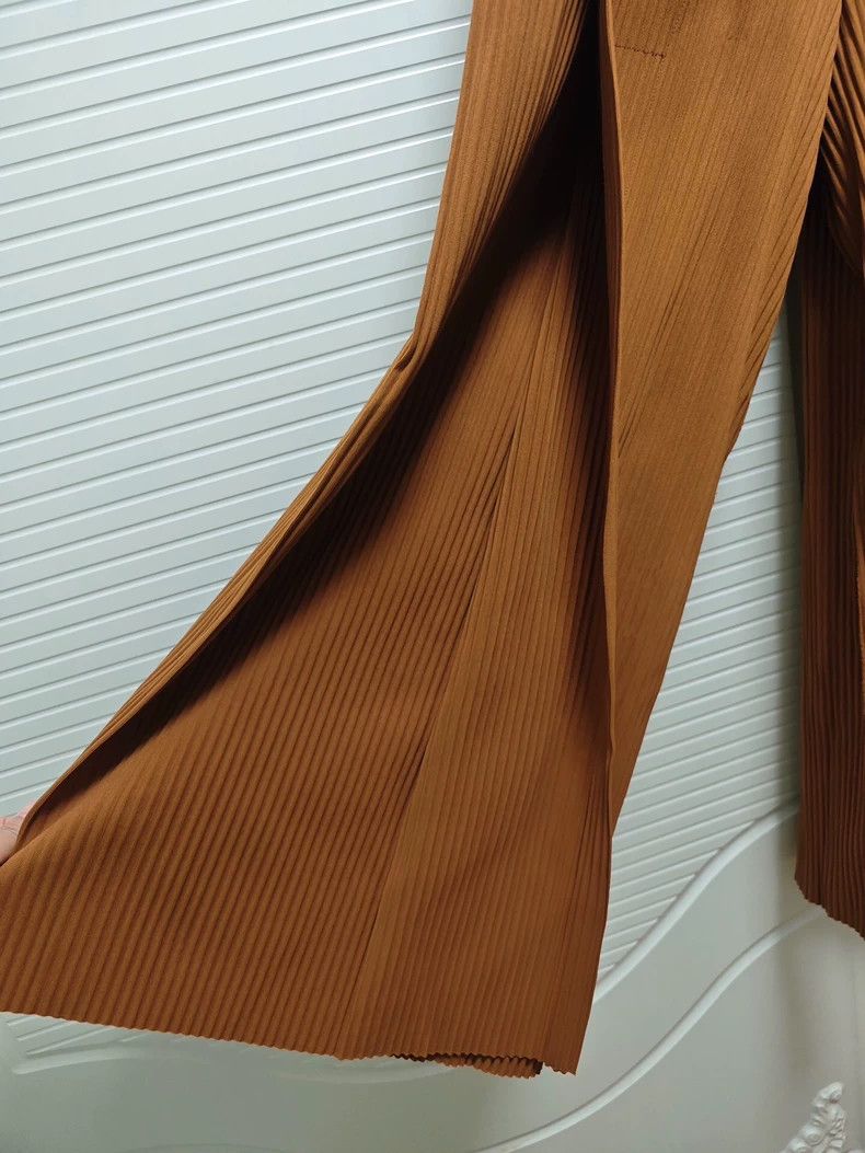 Issey Miyake Issey Miyake size:one size Orange pleated wide-leg pants Size 23" - 4 Thumbnail