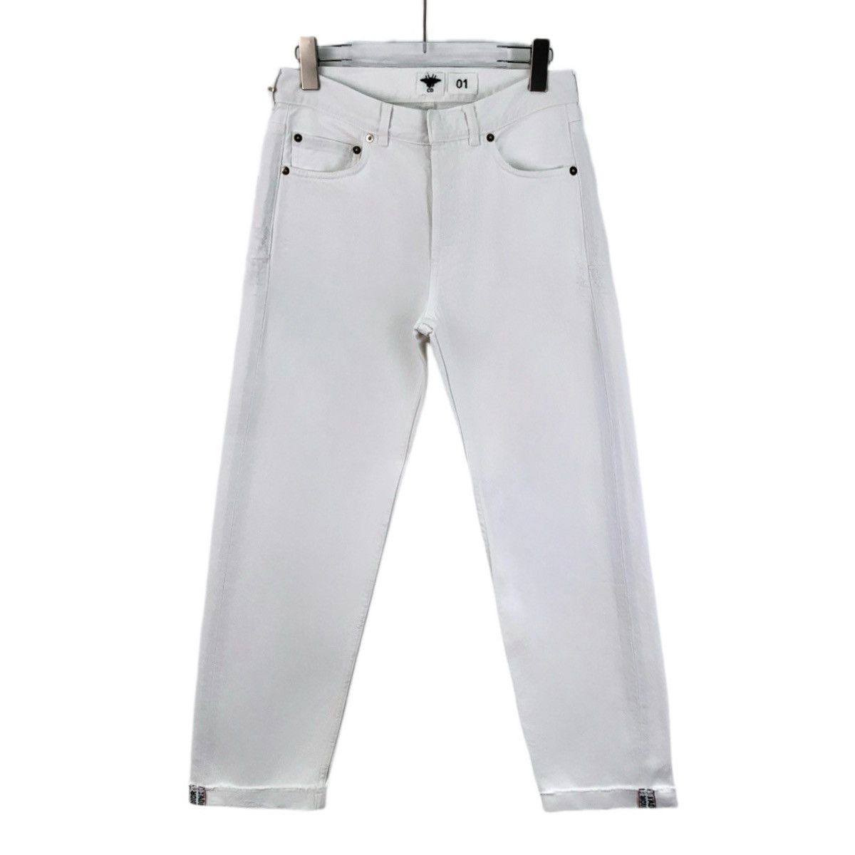 Dior Christian Dior White Vintage Distressed Denim Pants K26WX Size US 32 / EU 48 - 1 Thumbnail