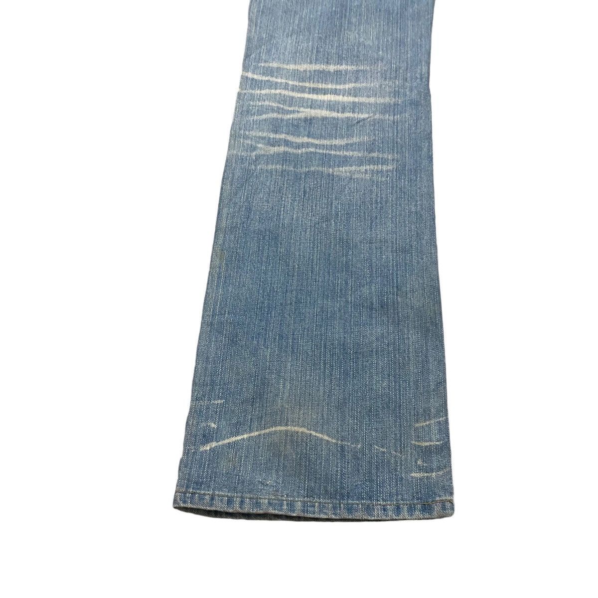 Japanese Brand NCFM Denim Flare Leather Pocket Faded Jeans Size US 30 / EU 46 - 13 Thumbnail