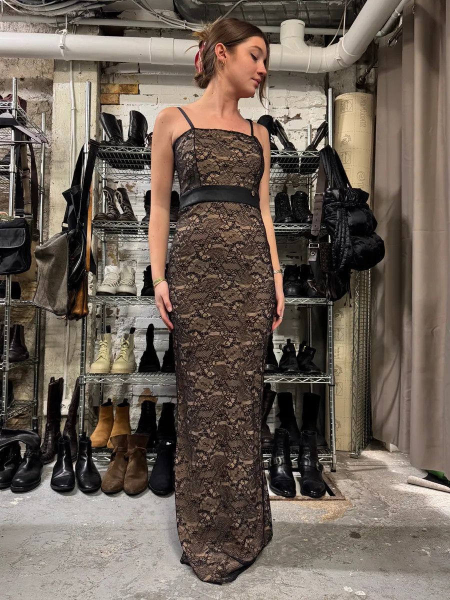 Vintage 2000s Mangano Lace Black Dress Size S / US 4 / IT 40 - 1 Thumbnail