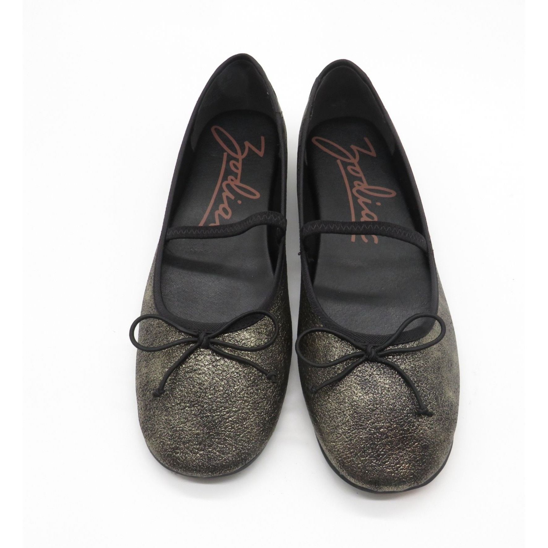 Other Zodiac Women's Glittery Black Ballet Flats With Bow Detail S Size US 7.5 / IT 37.5 - 2 Thumbnail