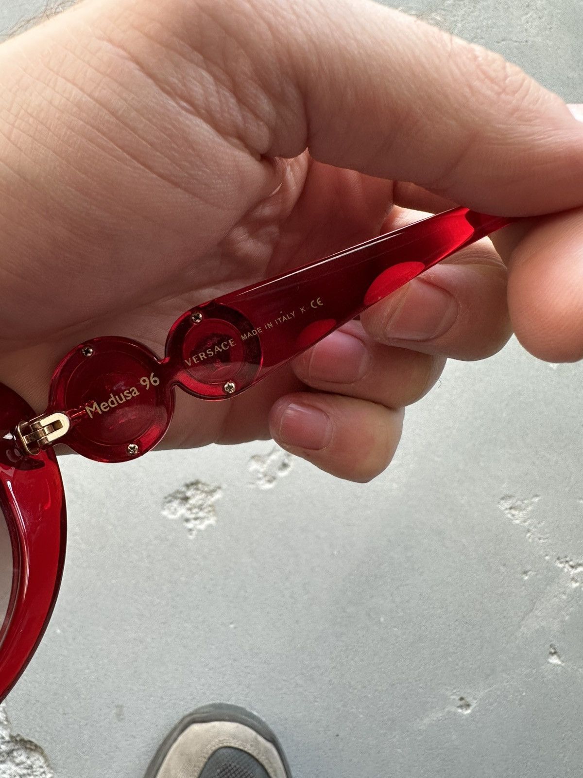 Versace Versace Sunglasses Red Gold Medusa 96 vintage Size ONE SIZE - 5 Thumbnail