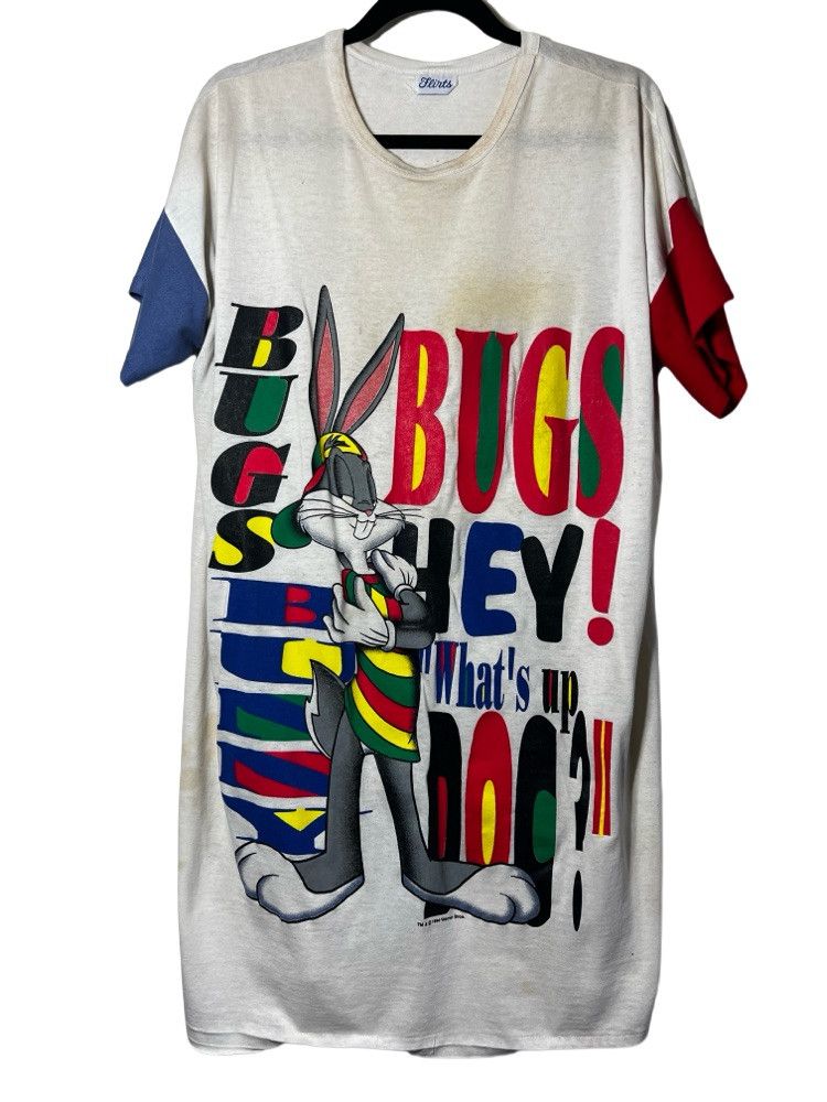 Vintage Vintage 1990's Bugs Bunny Looney Tunes Cartoon Long T-Shirt Size US L / EU 52-54 / 3 - 1 Thumbnail