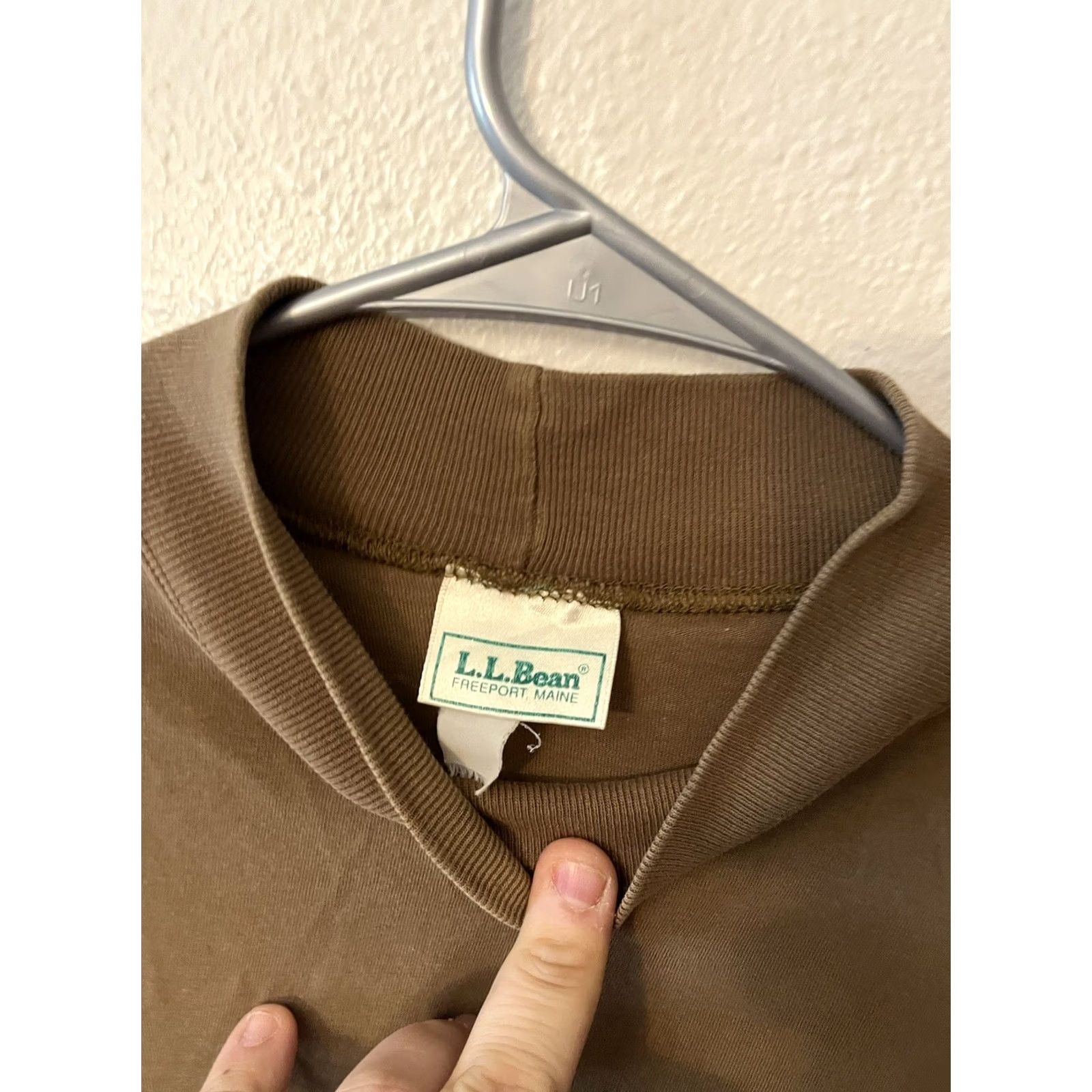 Vintage VINTAGE L.L. Bean Turtleneck Shirt Brown L Made in USA Cotton Casual Button Mens Size US L / EU 52-54 / 3 - 2 Thumbnail