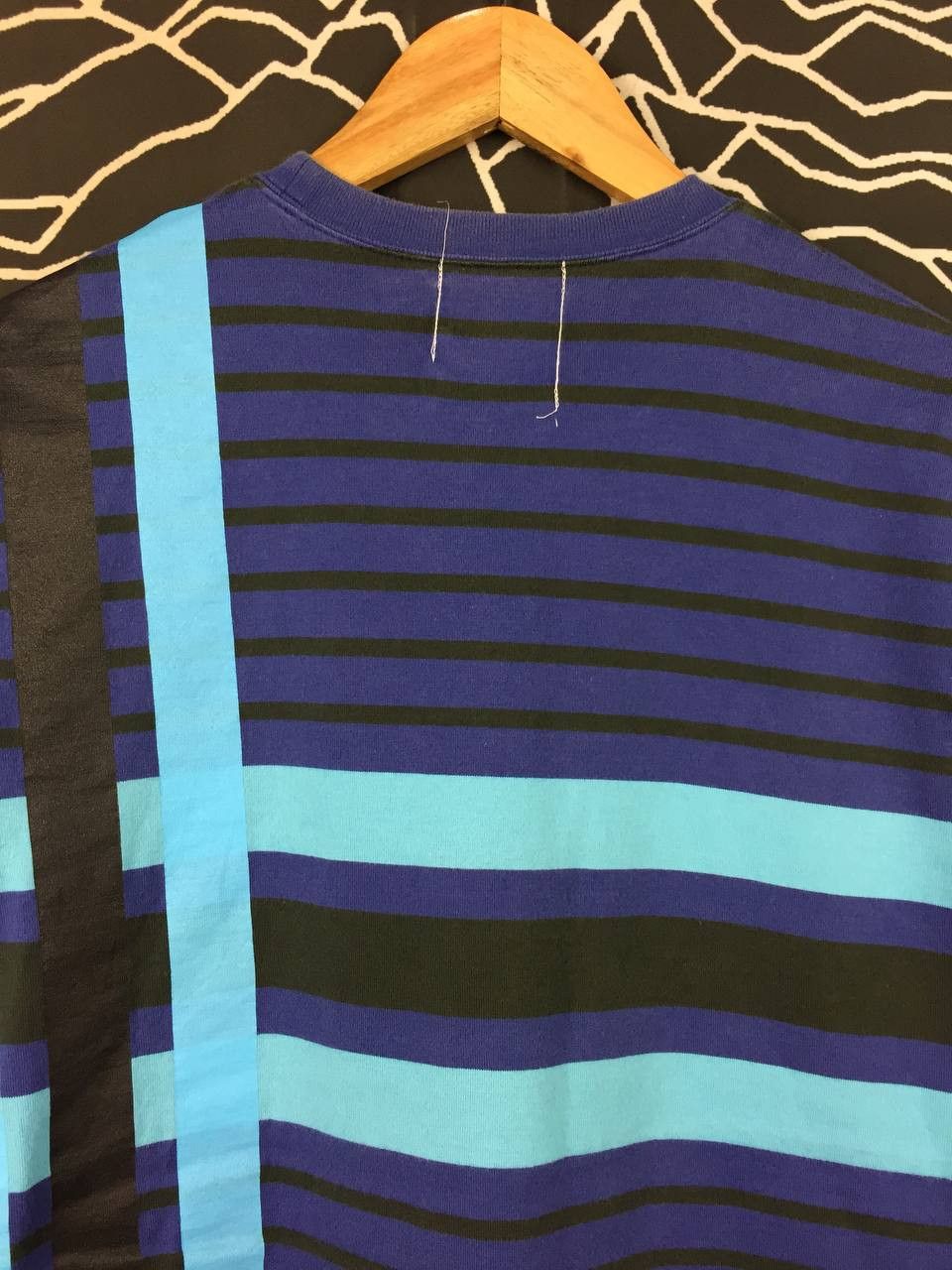WHIZ LIMITED Whiz Limited Made In Japan Asymmetrical Striped Tee Size US L / EU 52-54 / 3 - 7 Thumbnail