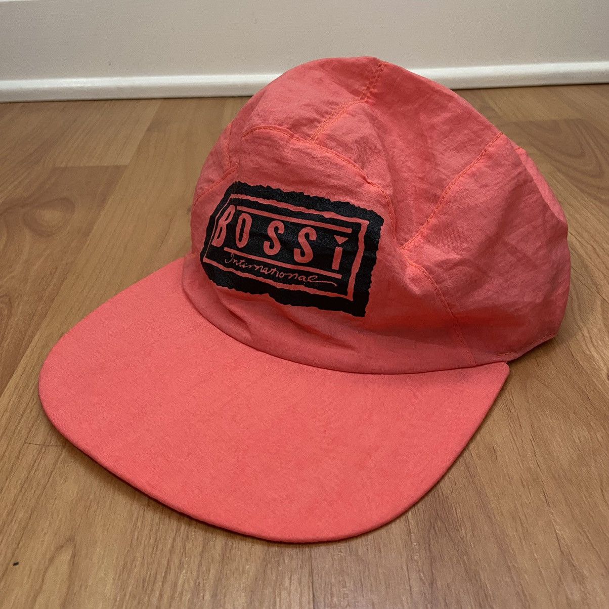 Vintage Vintage Bossi International Logo 5 Panel Nylon Hat Size ONE SIZE - 3 Thumbnail