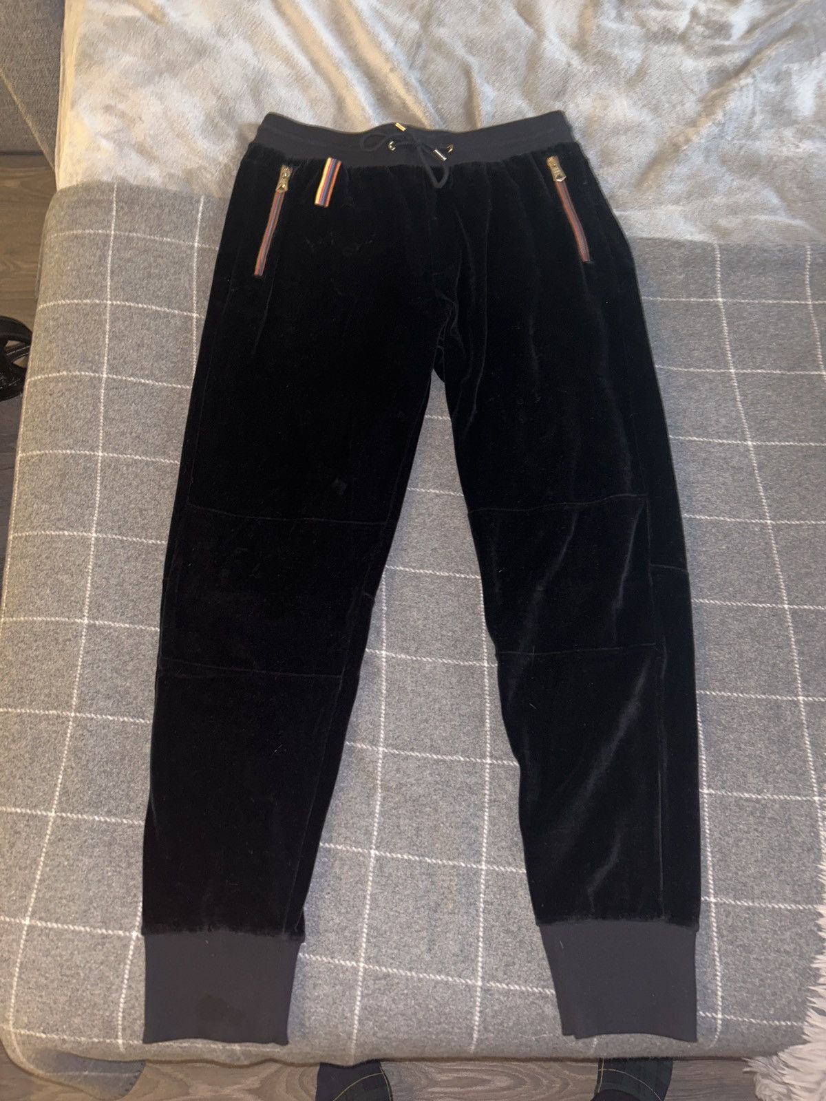 image of Paul Smith Velvet Joggers / Sweatpants in Black, Men's (Size 31)