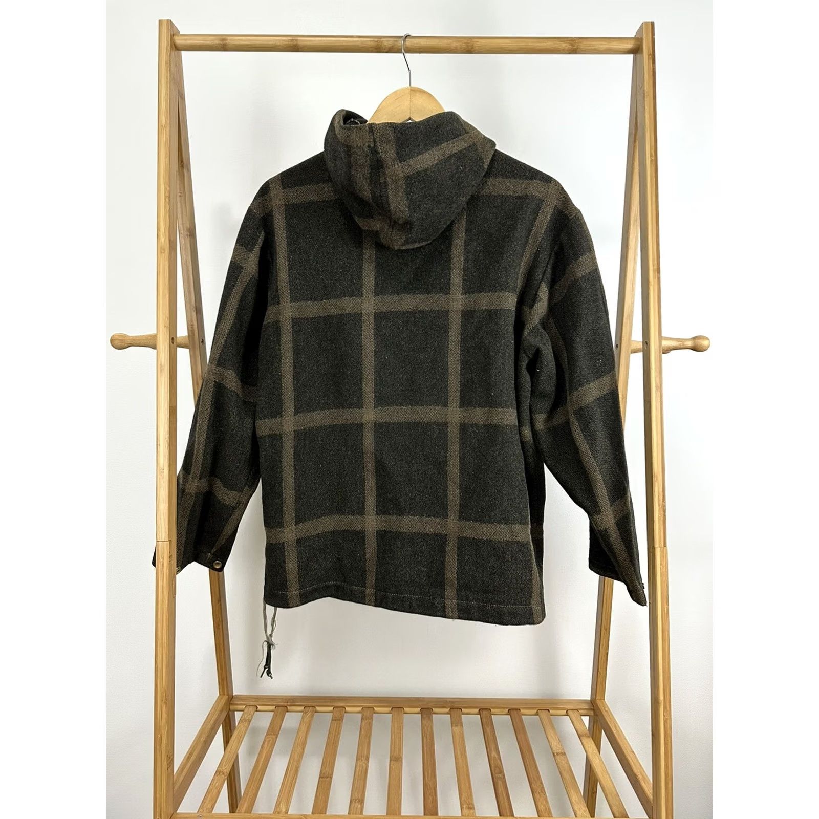 Vintage VINTAGE 50s Plaid Wool Hoodie Jacket Hunting Camp XL Green/Brown Conmatic Zipper Hooded Mens Size US XL / EU 56 / 4 - 2 Thumbnail