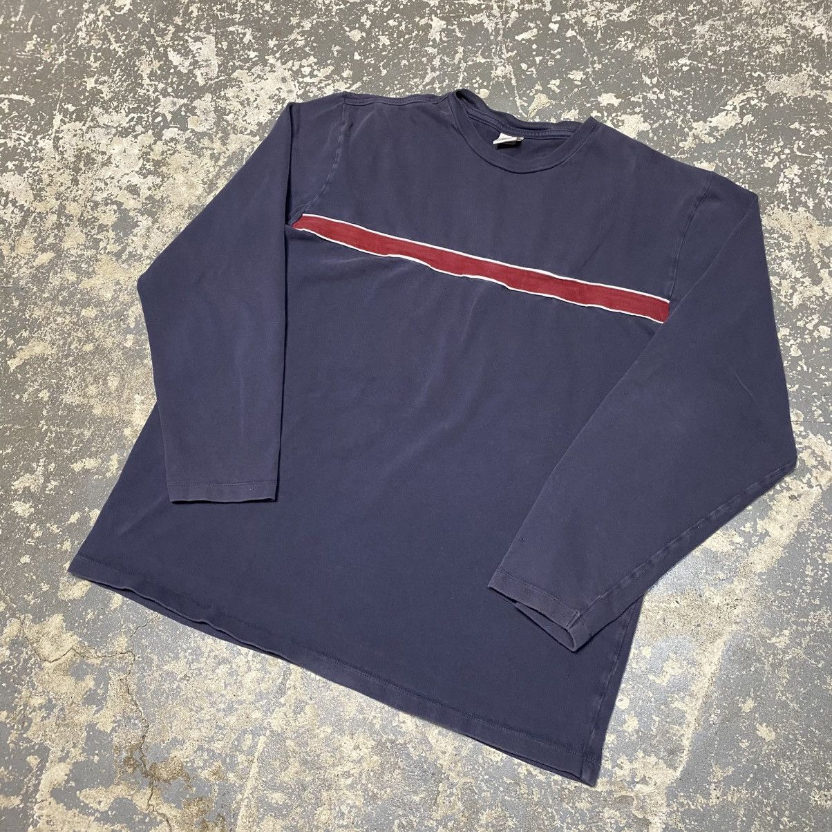 Old Navy × Vintage Vintage Old Navy Striped Blank Long Sleeve Tshirt Size US XL / EU 56 / 4 - 2 Thumbnail