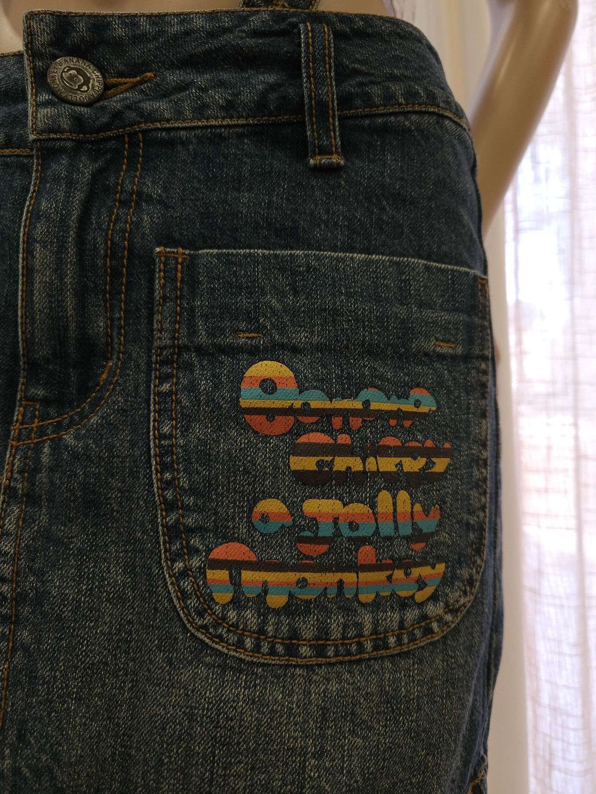 Vintage 1990sVintage Suspender Skirt By Banana Chippy A Jolly Monkey Size 30" / US 8 / IT 44 - 10 Thumbnail