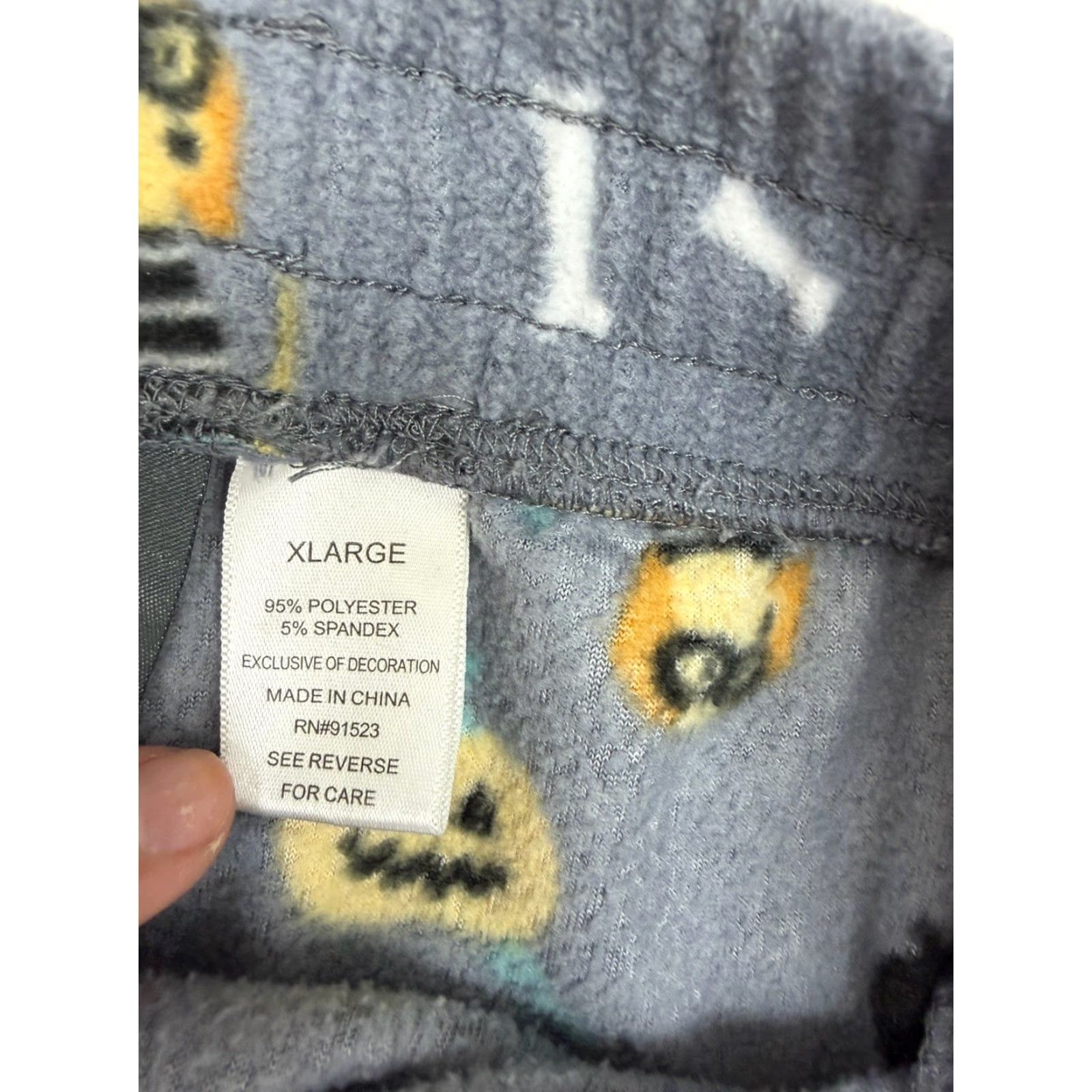 Vintage Jaclyn Intimates Womens Pants XL Gray Halloween Dog Fleece PJ Jogger Size 40" / US 18 - 5 Thumbnail