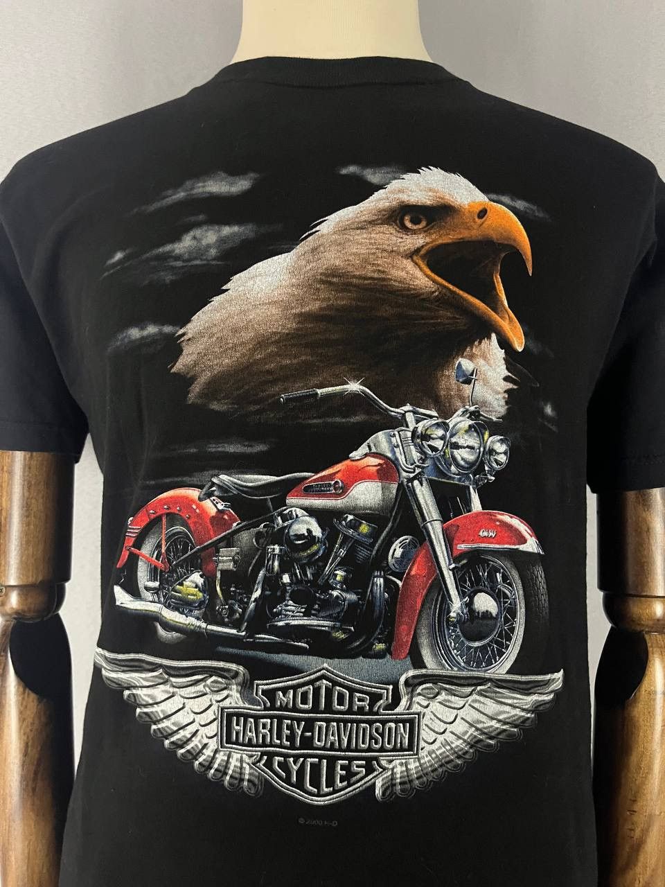 Harley Davidson Harley Davidson Tee T Shirt 2000 Vintage Eagle Moto Size US M / EU 48-50 / 2 - 4 Thumbnail