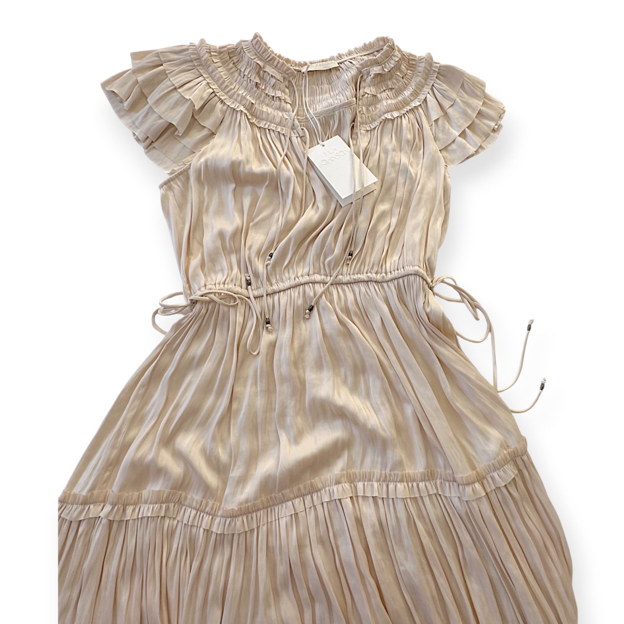 Ulla Johnson Ulla Johnson Isadora Plisse Midi Dress Dawn Cream Size 2 NWT Size XS / US 0-2 / IT 36-38 - 5 Thumbnail