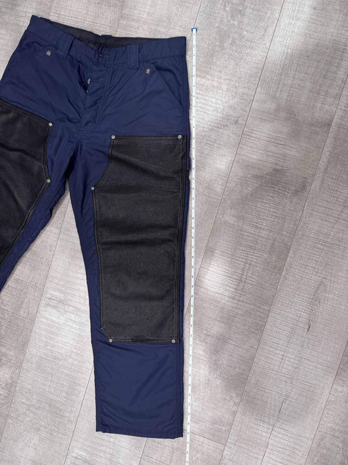 Chrome Hearts CHROME HEARTS 'NAVY' DOUBLE KNEE NYLON PANTS Size US 33 - 9 Thumbnail