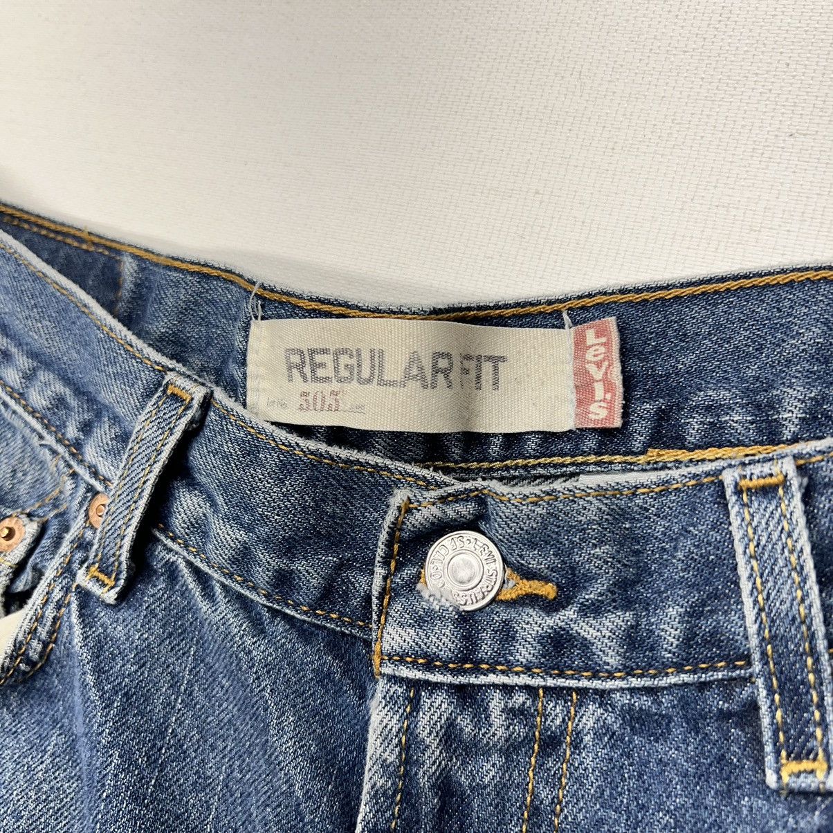 Levi's × Vintage Levis 505 Jeans Blue Straight Regular Fit Distressed Y2K Size US 34 / EU 50 - 7 Thumbnail
