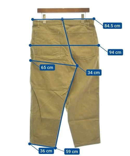 Comme des Garcons SHIRT Cropped Pants Cotton Wide Pants Plain Zipper Beige Size US 33 - 3 Thumbnail
