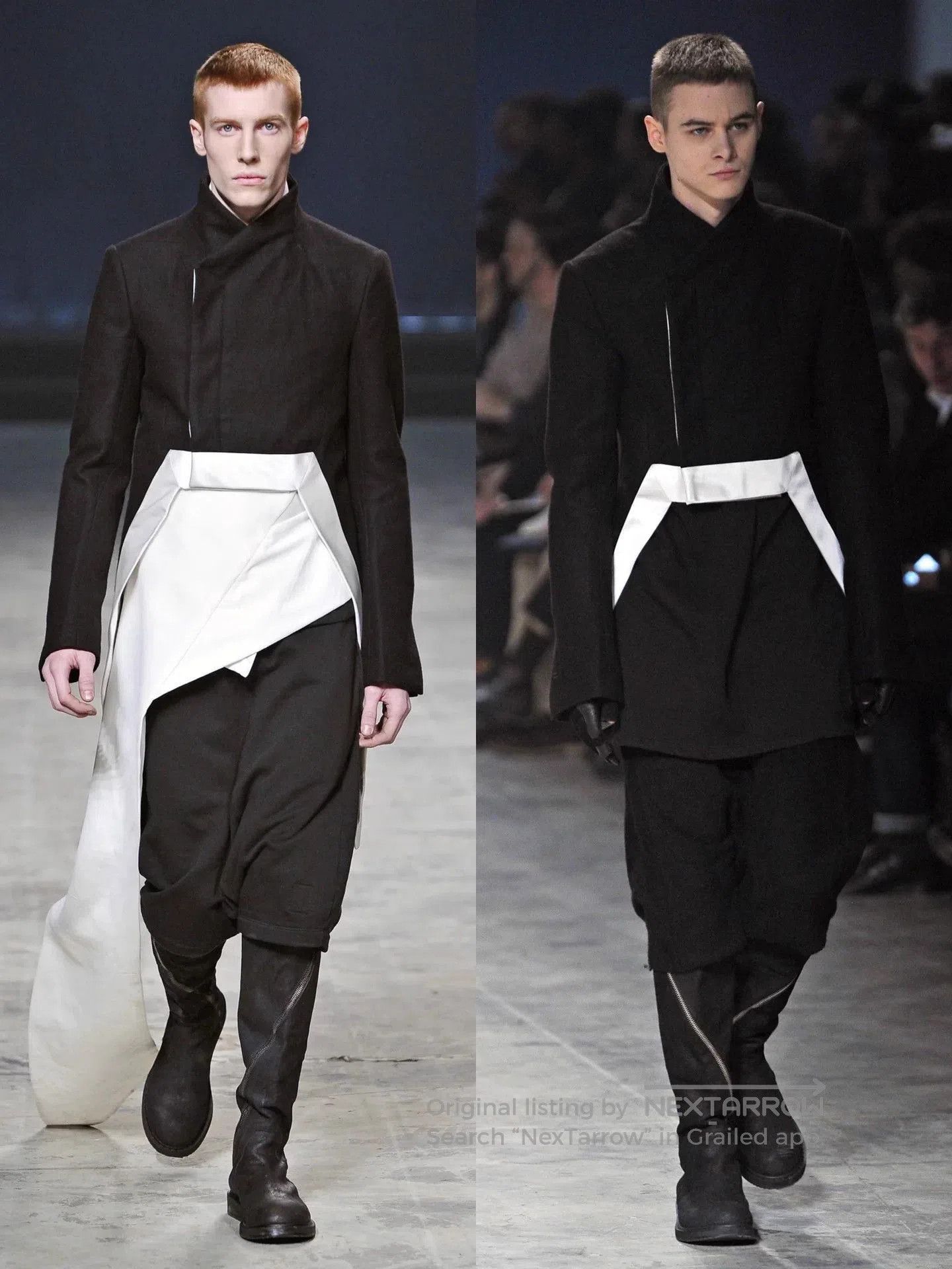 Rick Owens Black High Collar Structured Jacket. Size US M / EU 48-50 / 2 - 2 Thumbnail