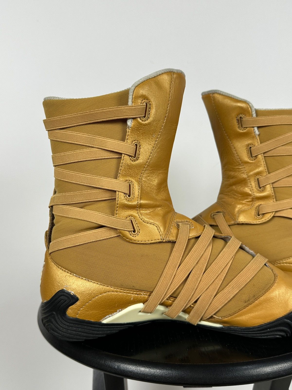 Puma 2000s Vintage Puma High Moto Wrestling Y2K Leather Sneakers Size US 8 / EU 41 - 19 Thumbnail