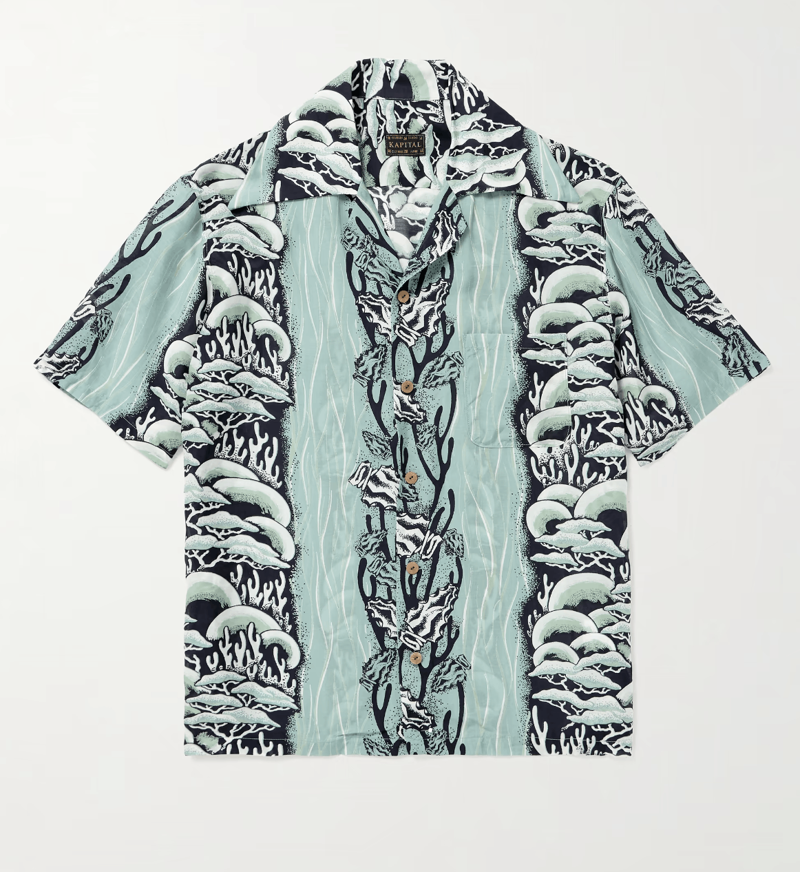 Kapital Kapital Camp Collar Printed Cupro and Silk-Blend Shirt Size US L / EU 52-54 / 3 - 1 Thumbnail