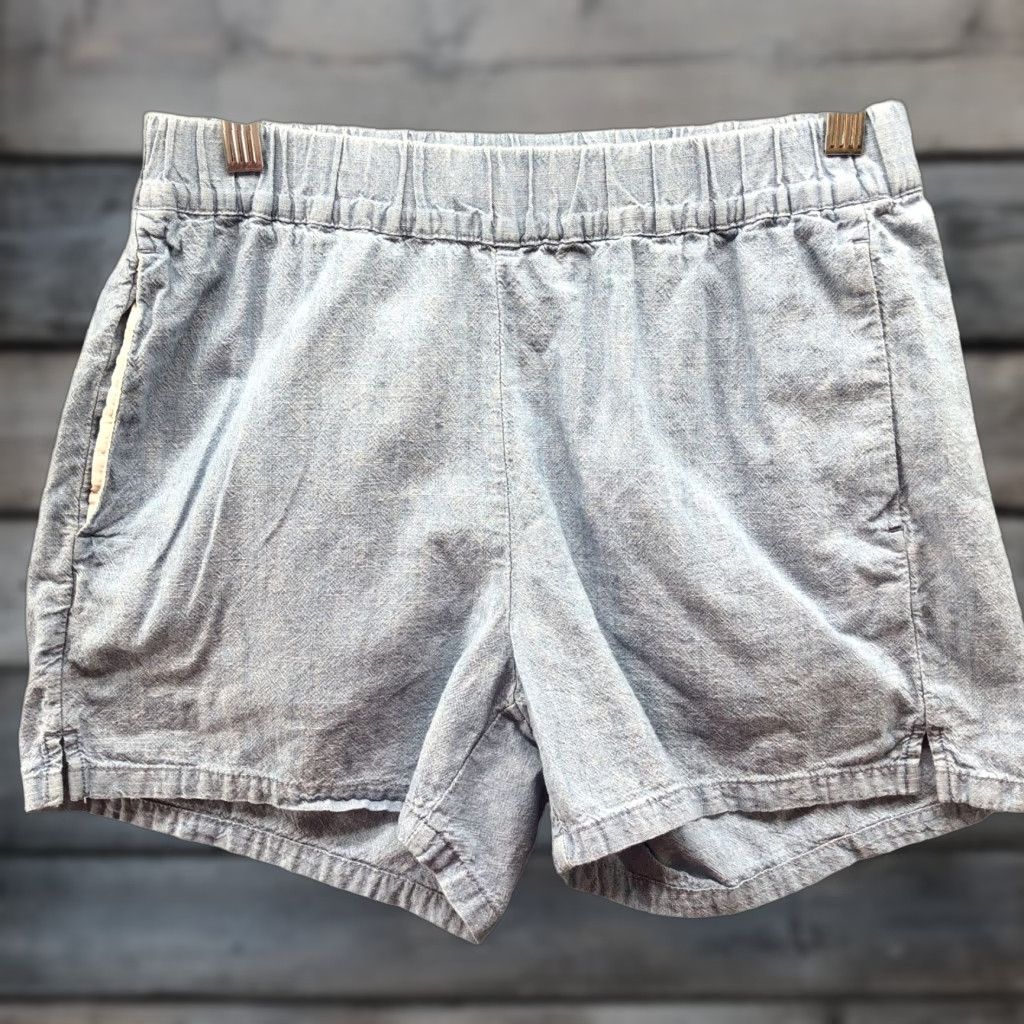 Madewell Madewell Pull On Chambray Shorts Womens XS Light Blue Cotton Mid Rise Casual Size 26" / US 2 / IT 38 - 1 Thumbnail