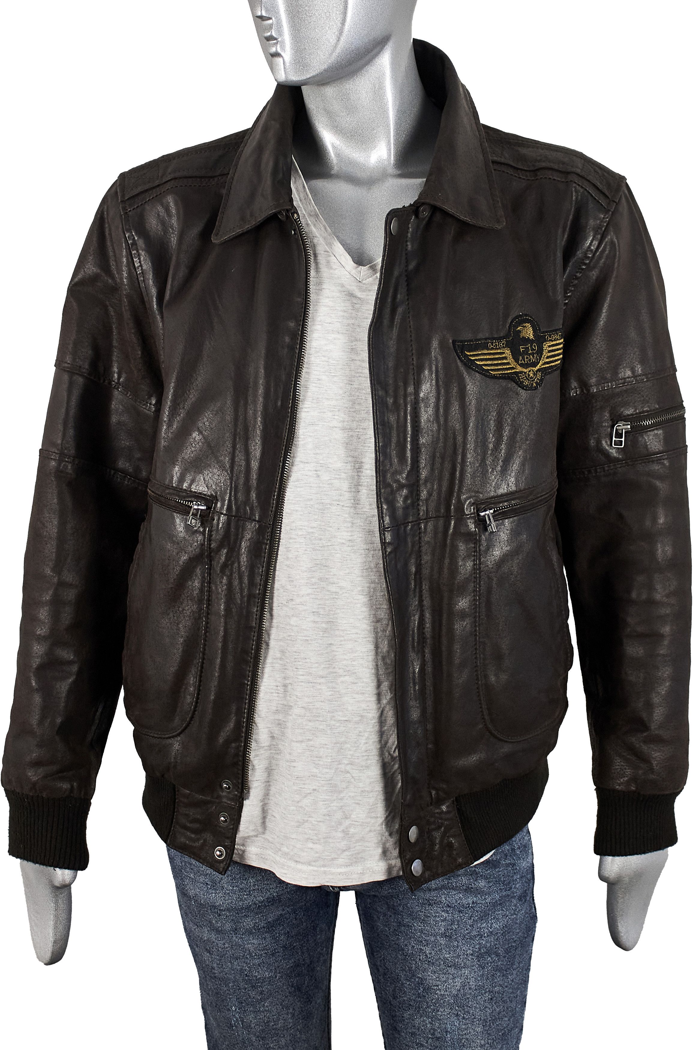 Vintage Vintage 90s men's flight A2 leather bomber jacket Size US M / EU 48-50 / 2 - 4 Thumbnail