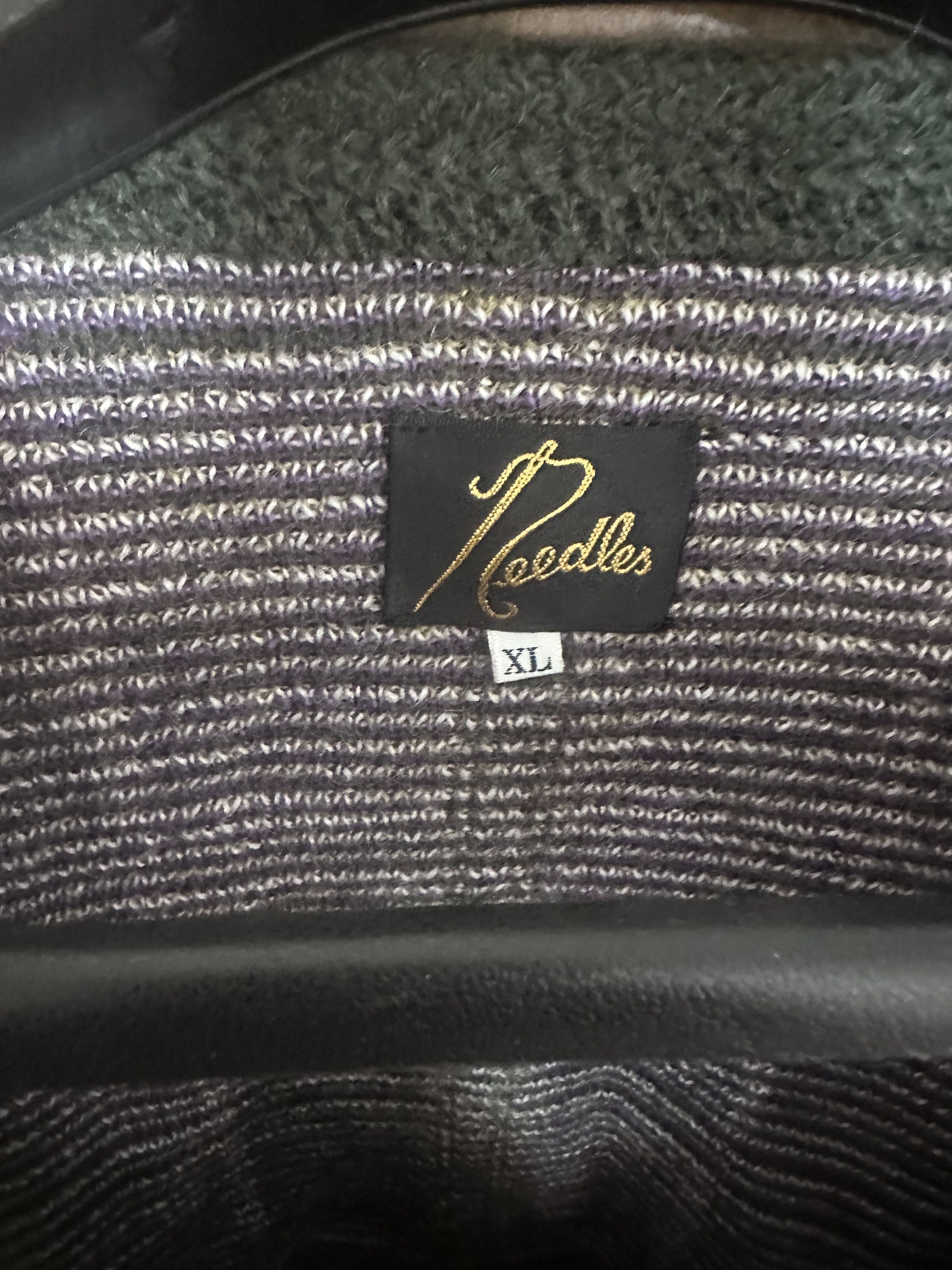 Needles Needles Oversized Mohair Pattern Cardigan Sweater Size US XL / EU 56 / 4 - 2 Thumbnail