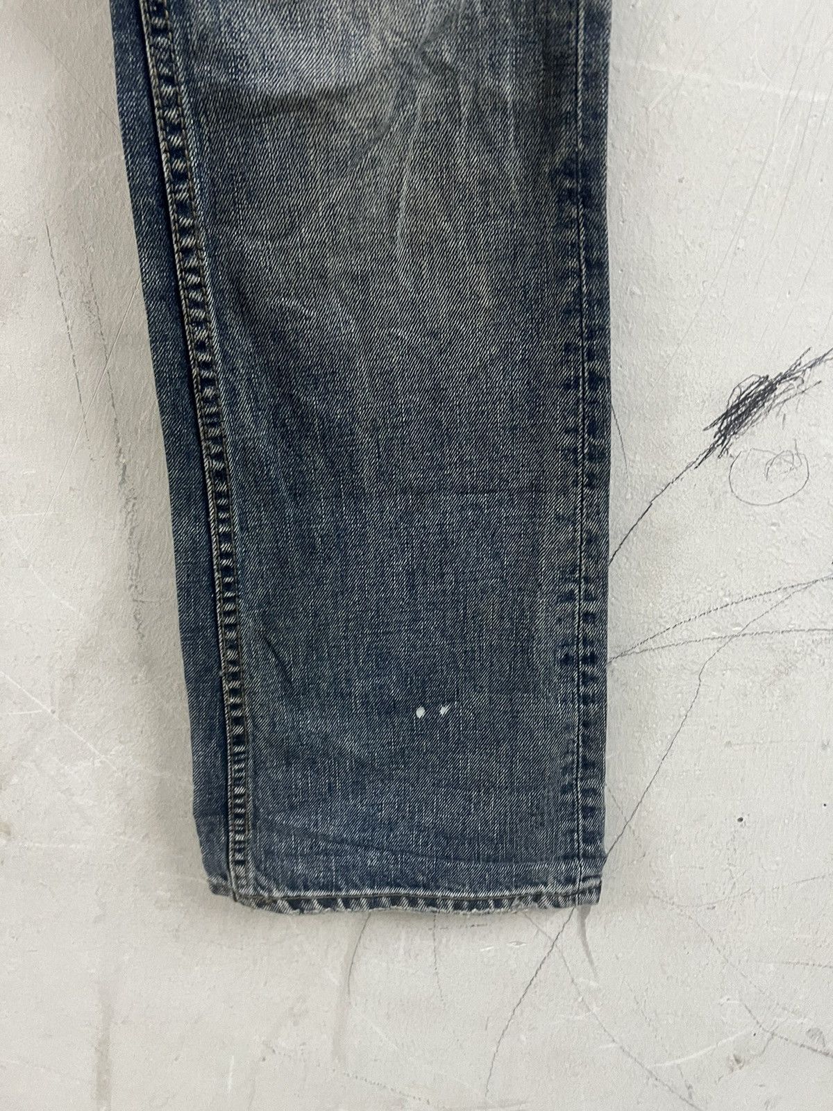 Japanese Brand × Vintage FLARED🔥BACK NUMBER PATCHWORK DISTRESSED DENIM PANT Size US 31 - 9 Thumbnail
