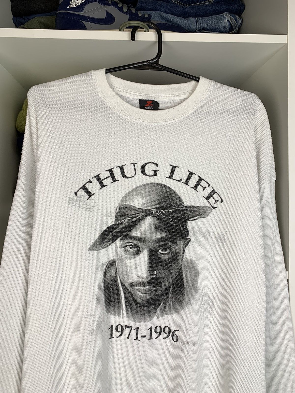 Band Tees Vintage Tupac Thug Life 1971-1996 Long Sleeve Size US XXL / EU 58 / 5 - 2 Thumbnail