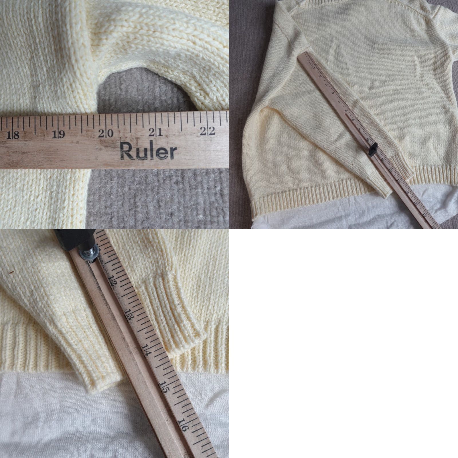 Henri Bendel Henri Bendel Sweater Pullover Womens S Beige White Wool Cashmere Cotton Crew Neck Long Sleeve Knit Regular Size S / US 4 / IT 40 - 8 Thumbnail