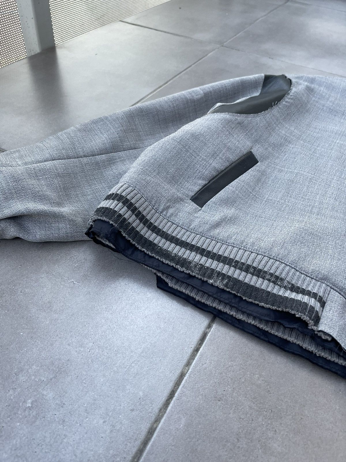 Ader Error !DS! SS22 Ader Error 3 Grey Deconstructed Bomber Jacket Size US M / EU 48-50 / 2 - 12 Thumbnail