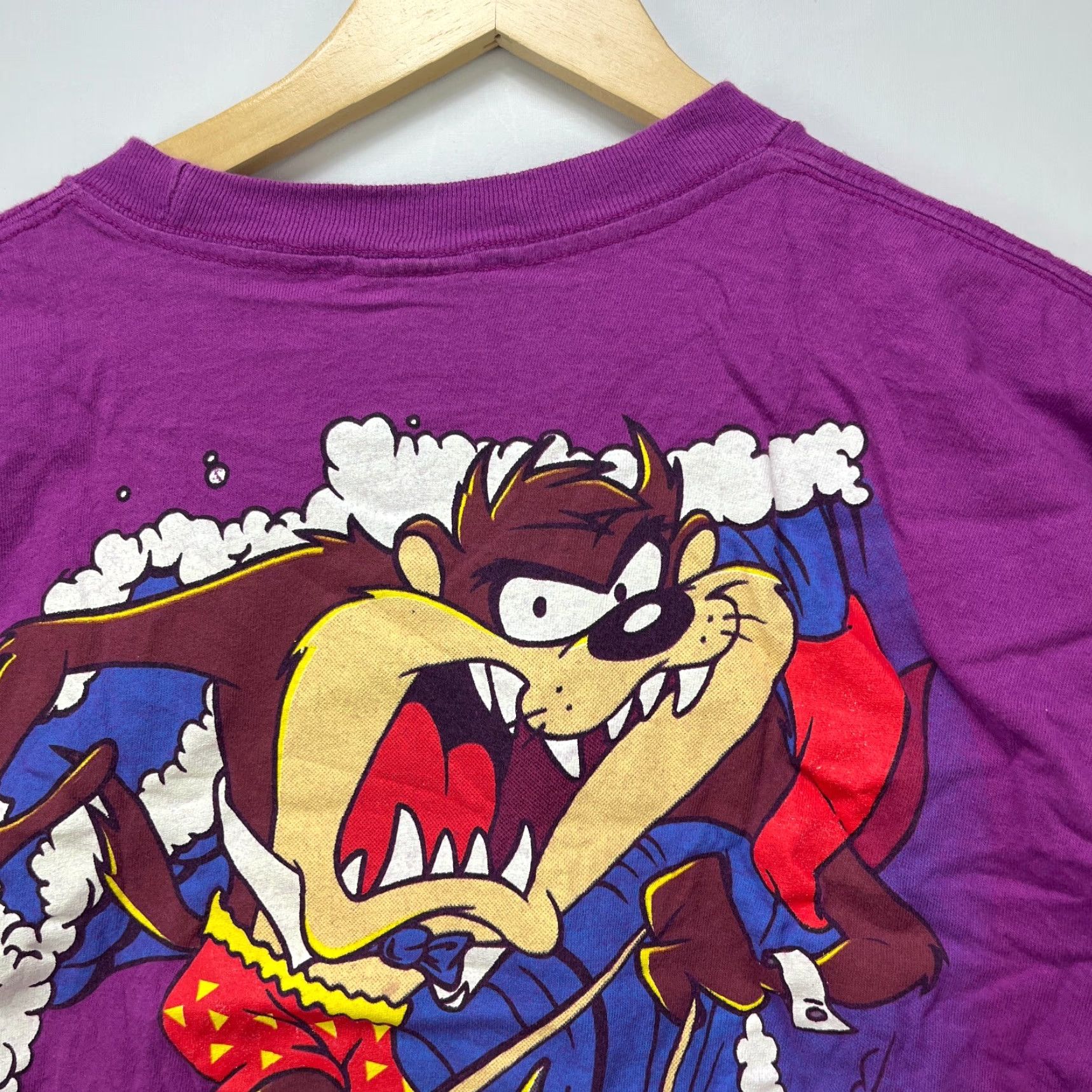 Vintage VINTAGE 90s Taz Looney Tunes Single Stitch Shark T-Shirt Large Size US L / EU 52-54 / 3 - 3 Thumbnail