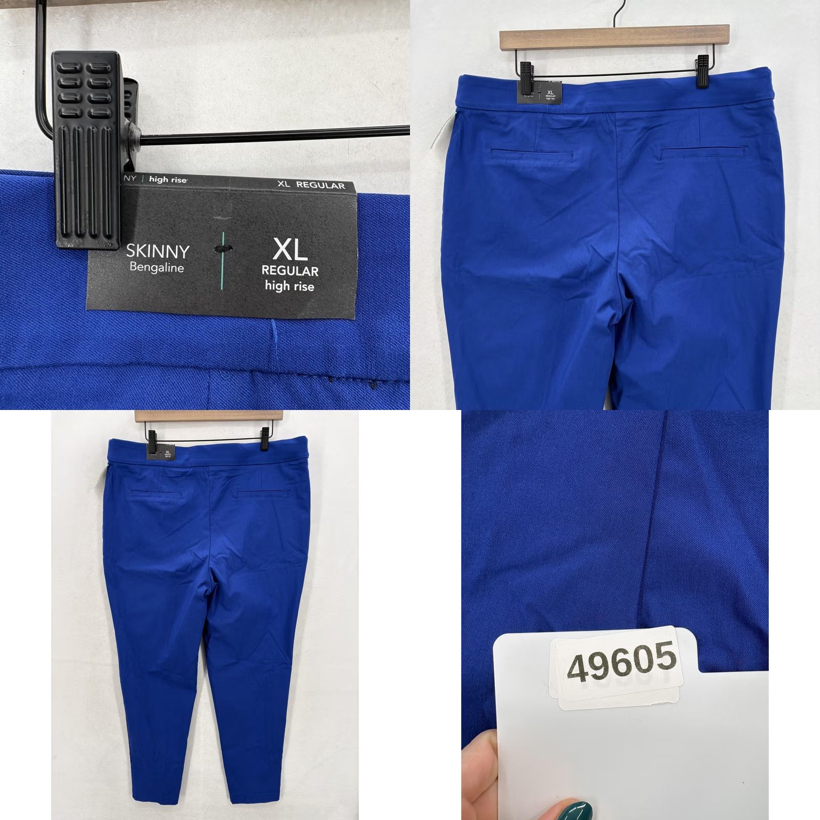 Vintage Maurices Skinny Bengaline Pants Womens XL Blue High Rise Pull On Stretch Work Pants Size 40" / US 18 - 9 Thumbnail