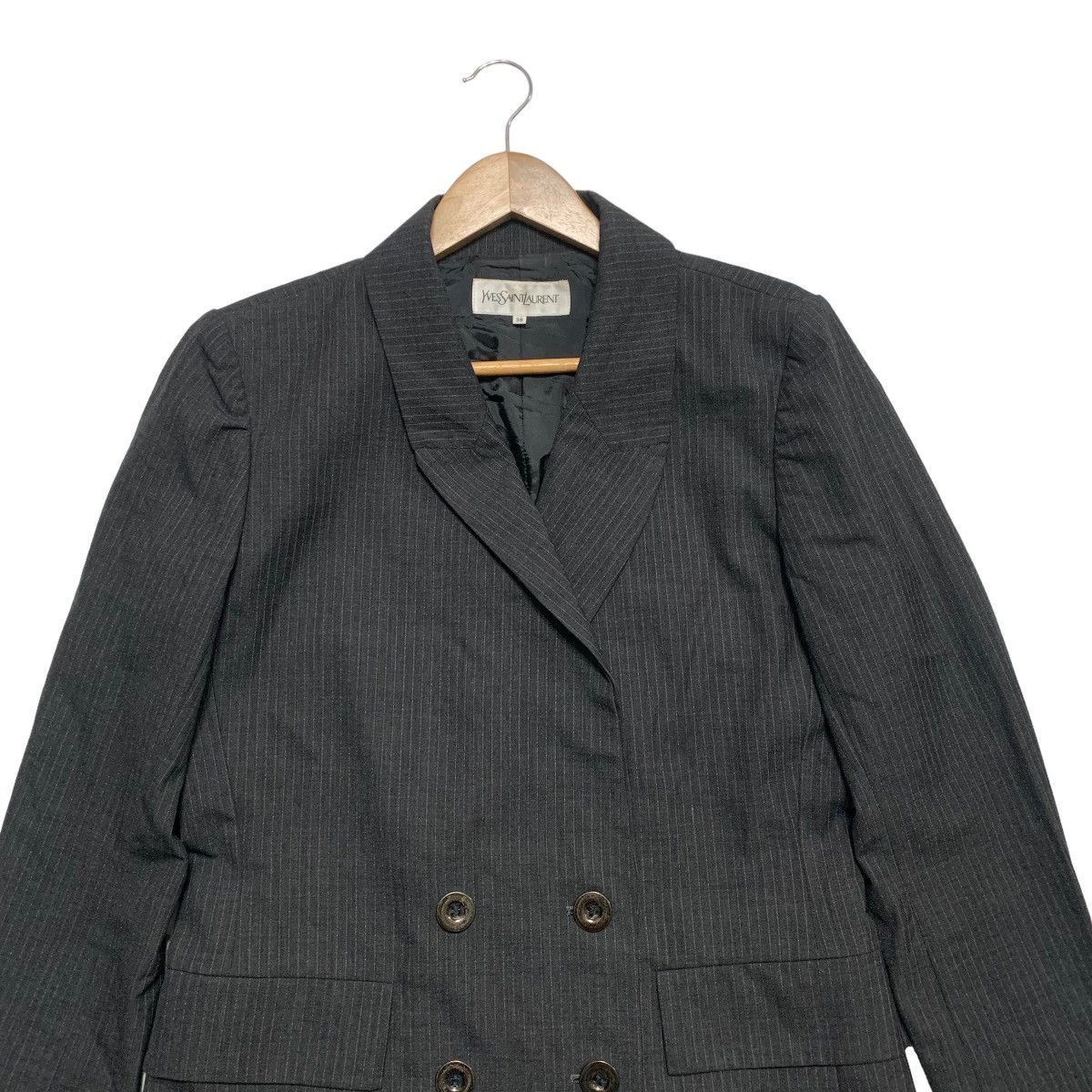 Yves Saint Laurent Yves Saint Laurent Stripe Double Breast Blazer Size XS / US 0-2 / IT 36-38 - 4 Thumbnail